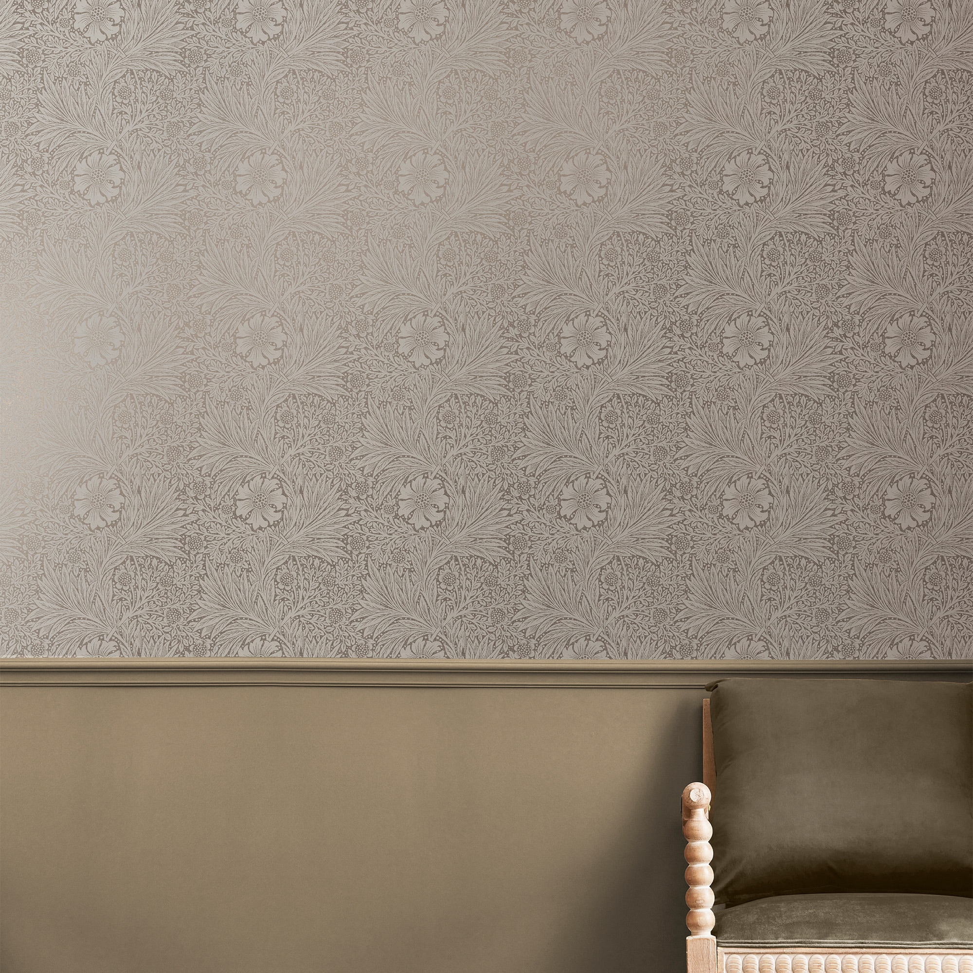 WILLIAM MORRIS AT HOME Vliestapete "Marigold Fibrous" Retro texturiert Design Tapeten