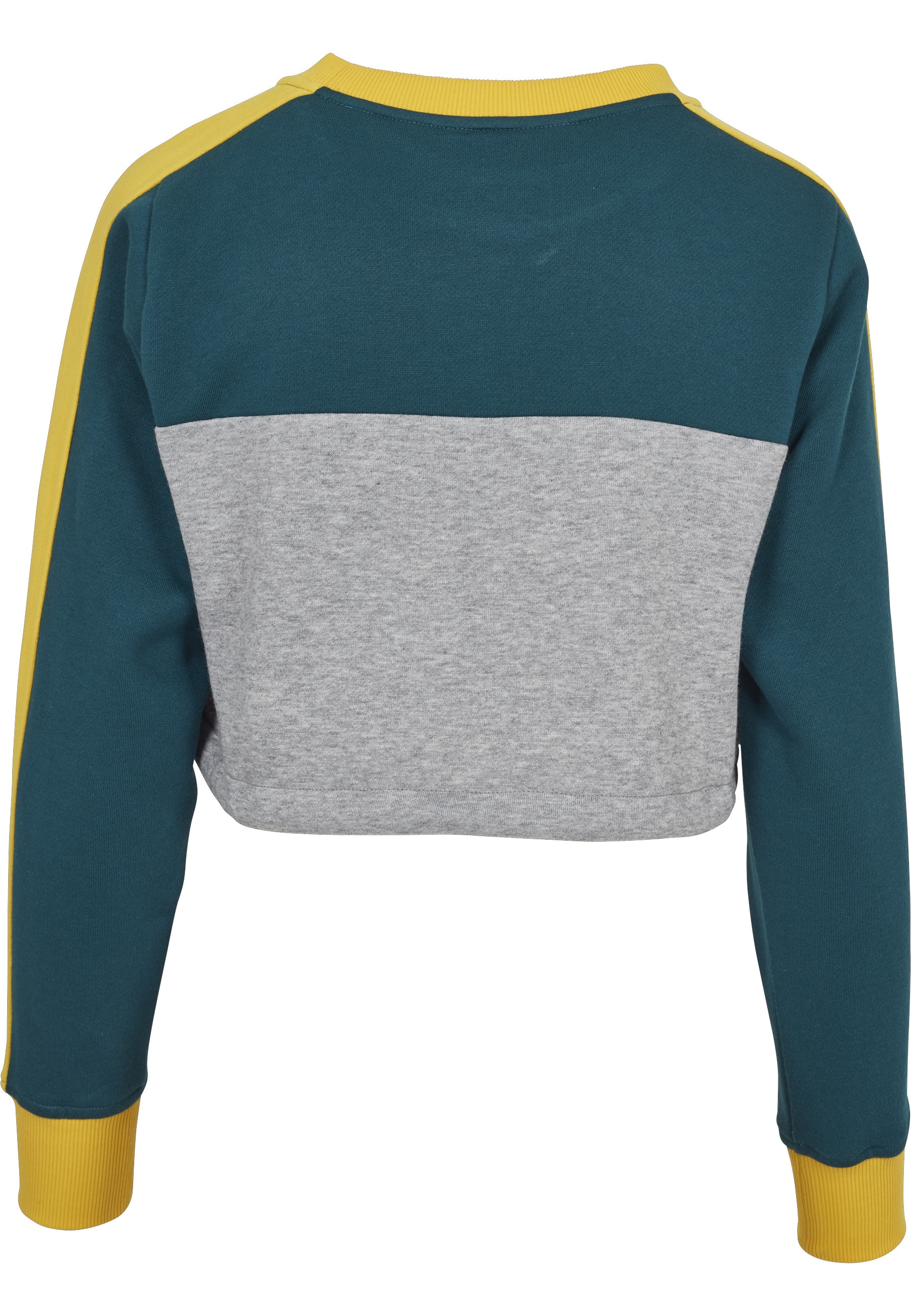 URBAN CLASSICS Sweatshirt »Urban Classics Damen Ladies Cropped 3-Tone Stripe Crew«, 1 Stk.
