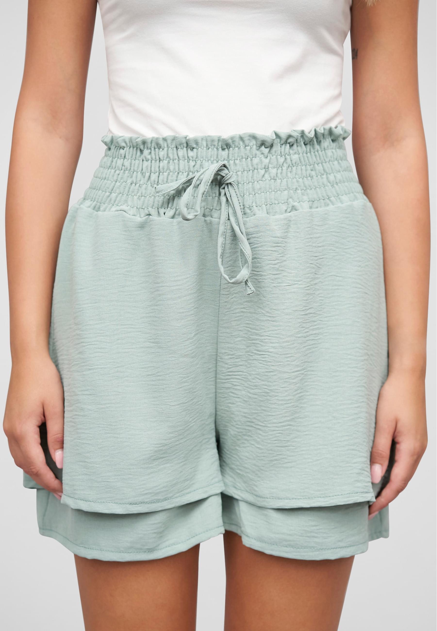 CLOUD 5IVE Shorts »CLOUD 5IVE Musselin Shorts 2-Lagig mit Gummibund«, (1 tlg.)