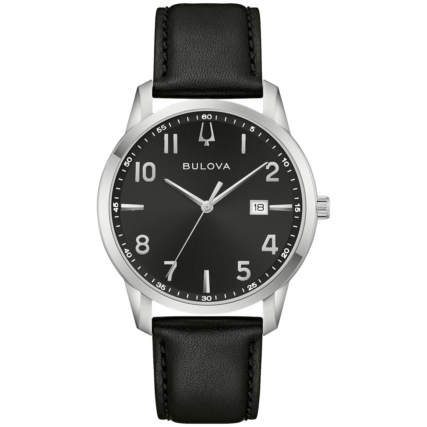 Bulova Quarzuhr »Sutton« Armbanduhr, Damenuhr, Herrenuhr, Lederarmband, analog, Datum