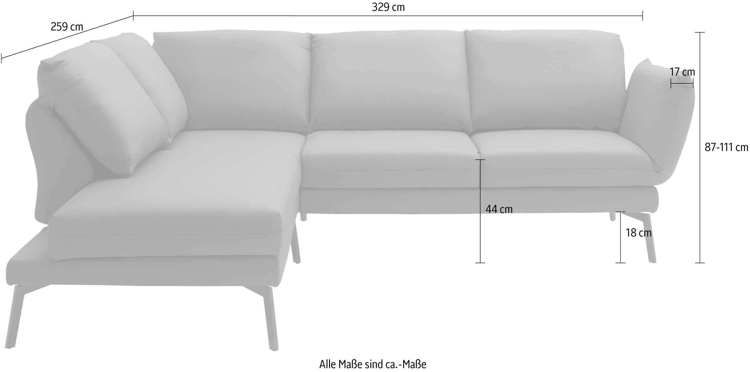 SCHÖNER WOHNEN-Kollektion Ecksofa »Spin, Multifunktionssofa, bequem und hochwertige Verarbeitung, L-Form«, Drehsitz-Funktion, USB-Anschluss, Armlehnfunktion, Rückenverstellung