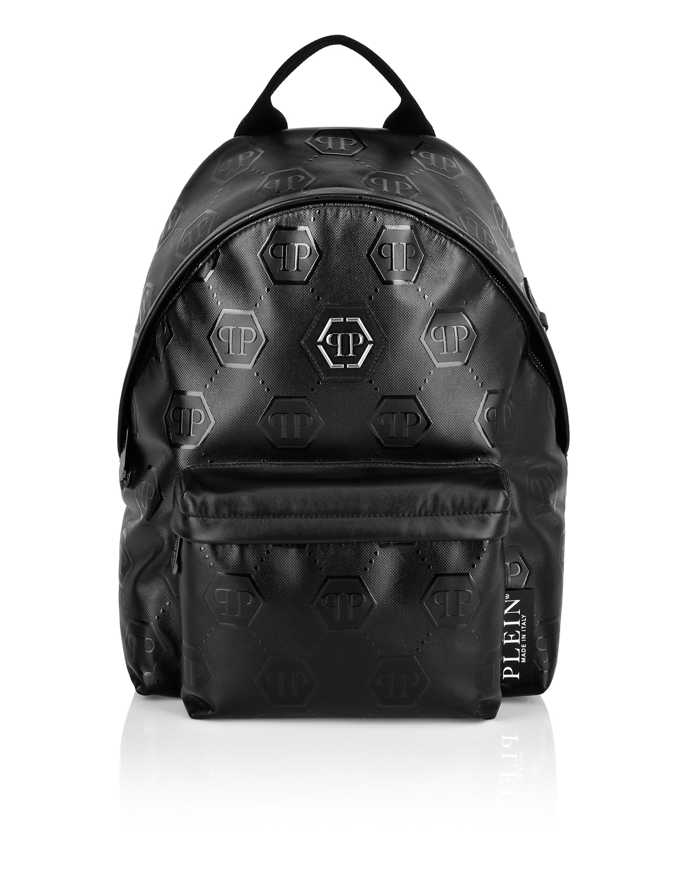 Freizeitrucksack PHILIPP PLEIN "Monogram", 0202, schwarz, schwarz, Rucksäcke Freizeitrucksack