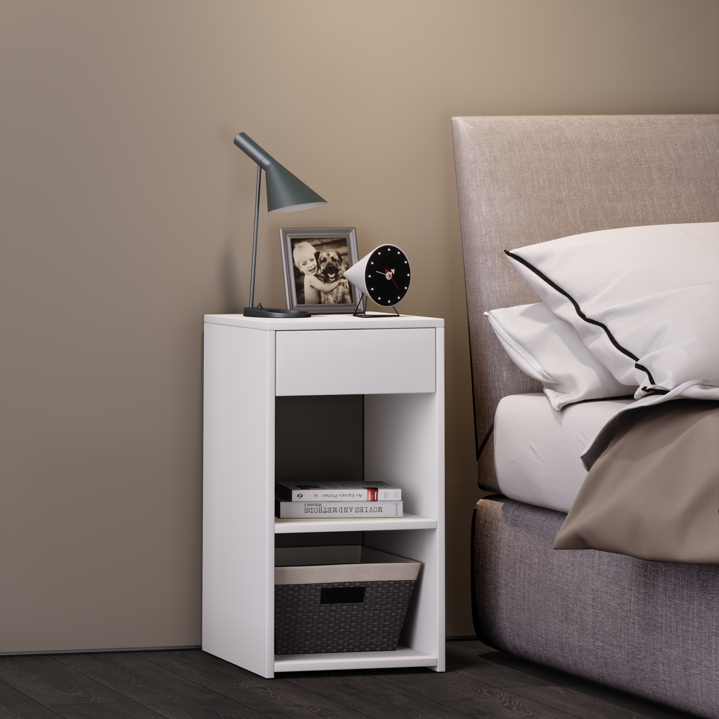 VCM Nachttisch »Holz Nachttisch Nachtschrank Sledo Schublade Maxi«