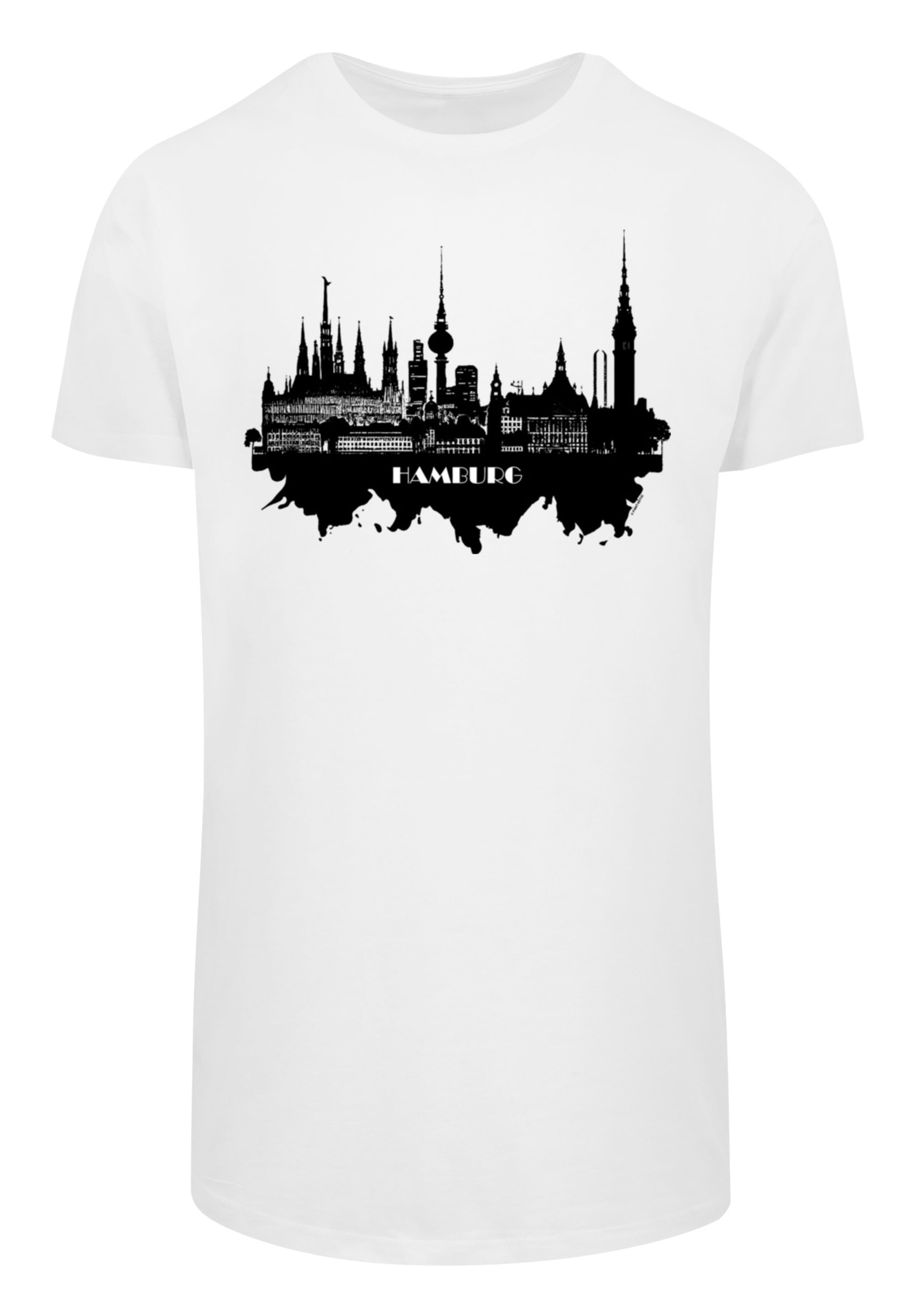 F4NT4STIC T-Shirt »Cities Collection - Hamburg skyline«, Print
