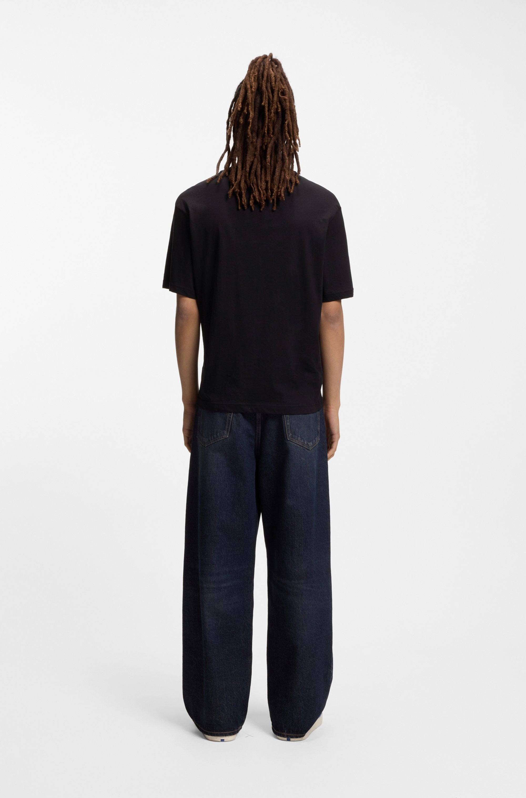 HUGO Blue T-Shirt Regular Fit, Kurzarm, Hugo-Print