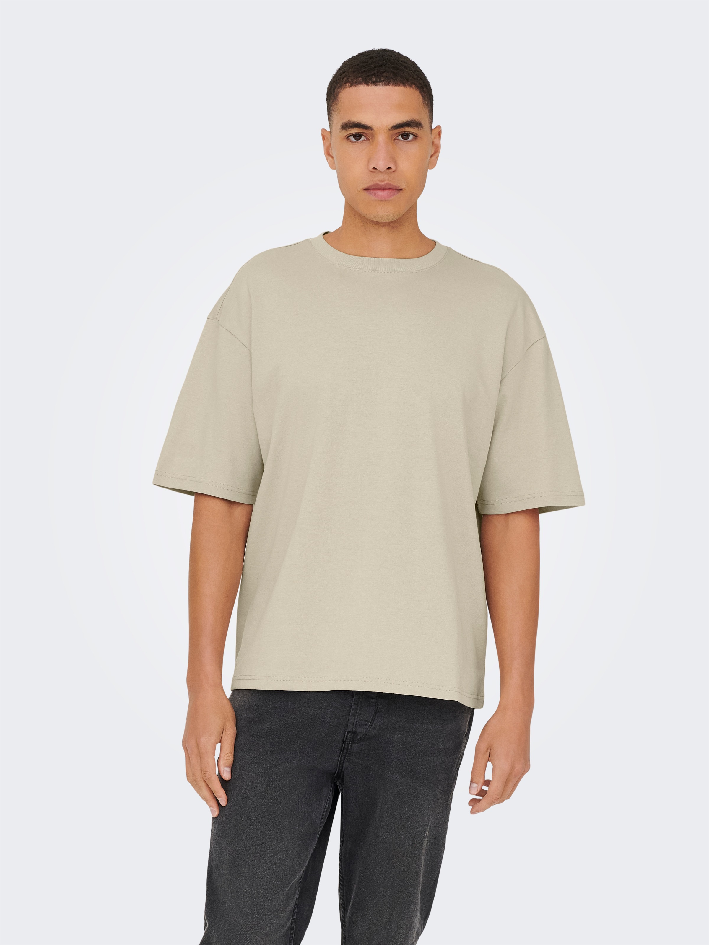 ONLY & SONS Rundhalsshirt »ONSCASPIAN AUT SS TEE« Baumwollmischung, regular fit