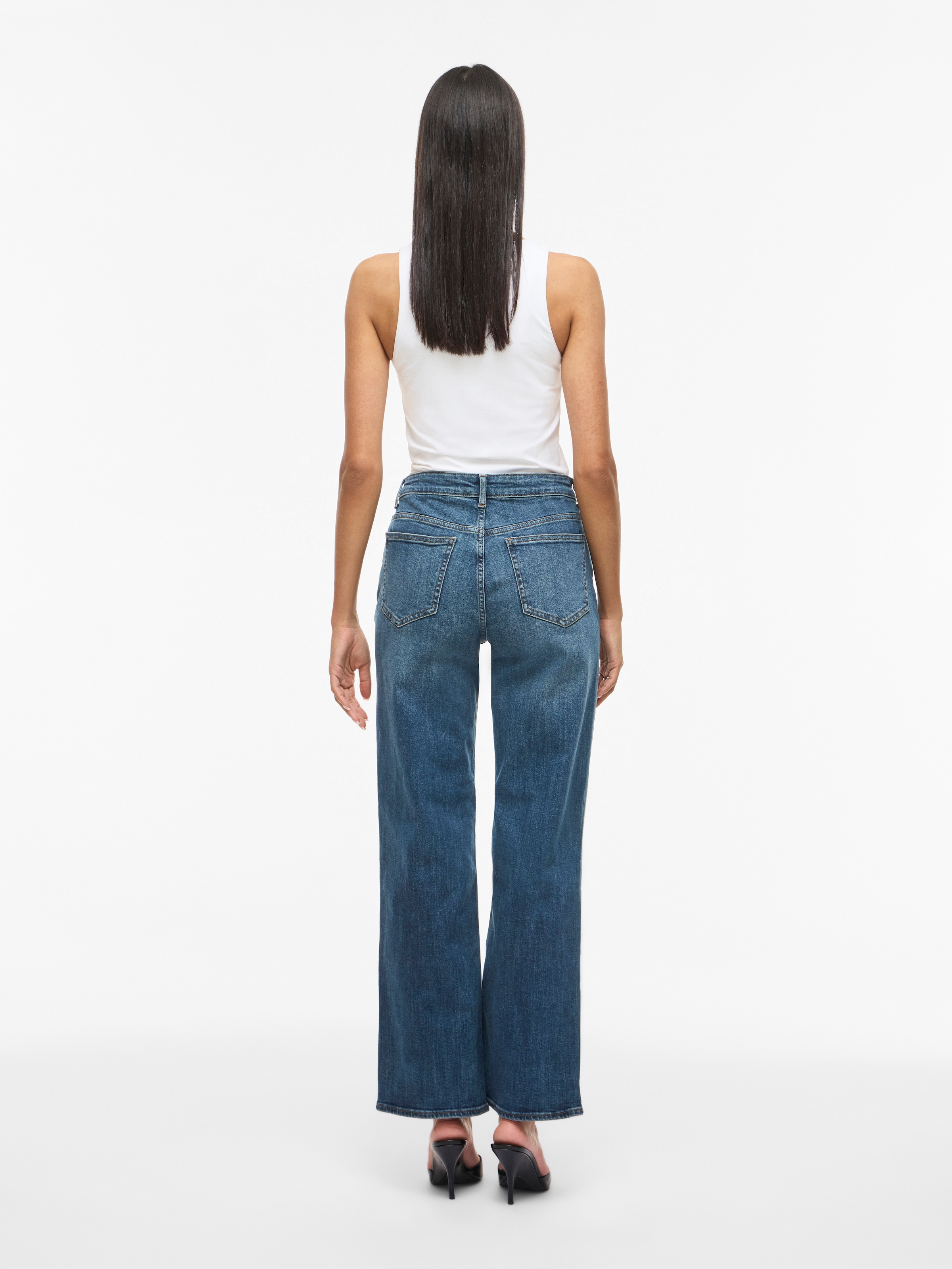 Vila Straight-Jeans »VILISA RW STRAIGHT JEANS ROS - NOOS« Baumwollmischung, regular waist, straight fit