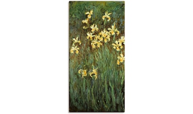 Leinwandbild »Gelbe Iris.«, Blumenwiese, (1 St.)