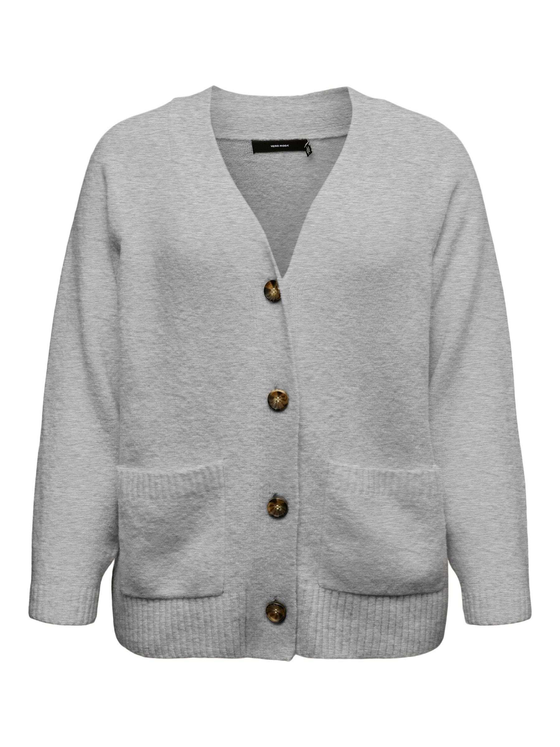 Vero Moda Curve Strickjacke "VMCBOOM LS V-NECK BUTTON CARDI NOOS CUR" günstig online kaufen