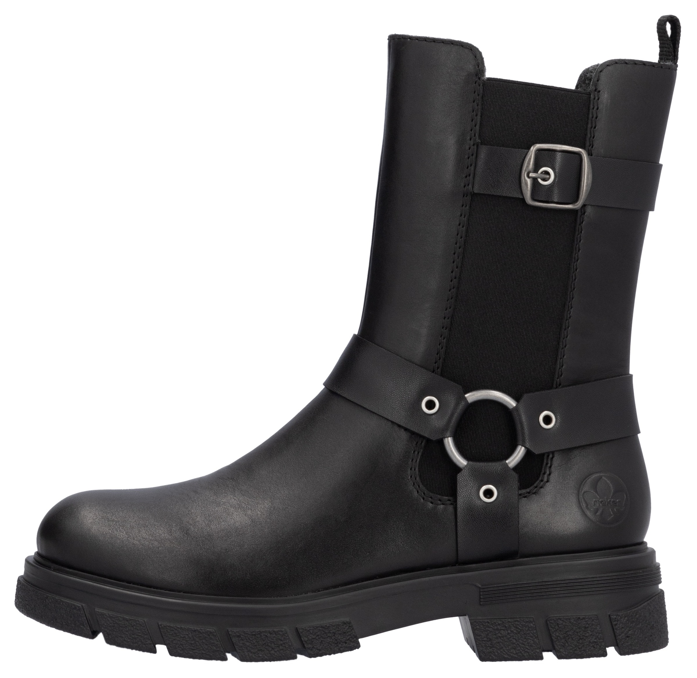 Rieker Chelseaboots, Bikerboots, Schlupfstiefelette mit Innenreißverschluss