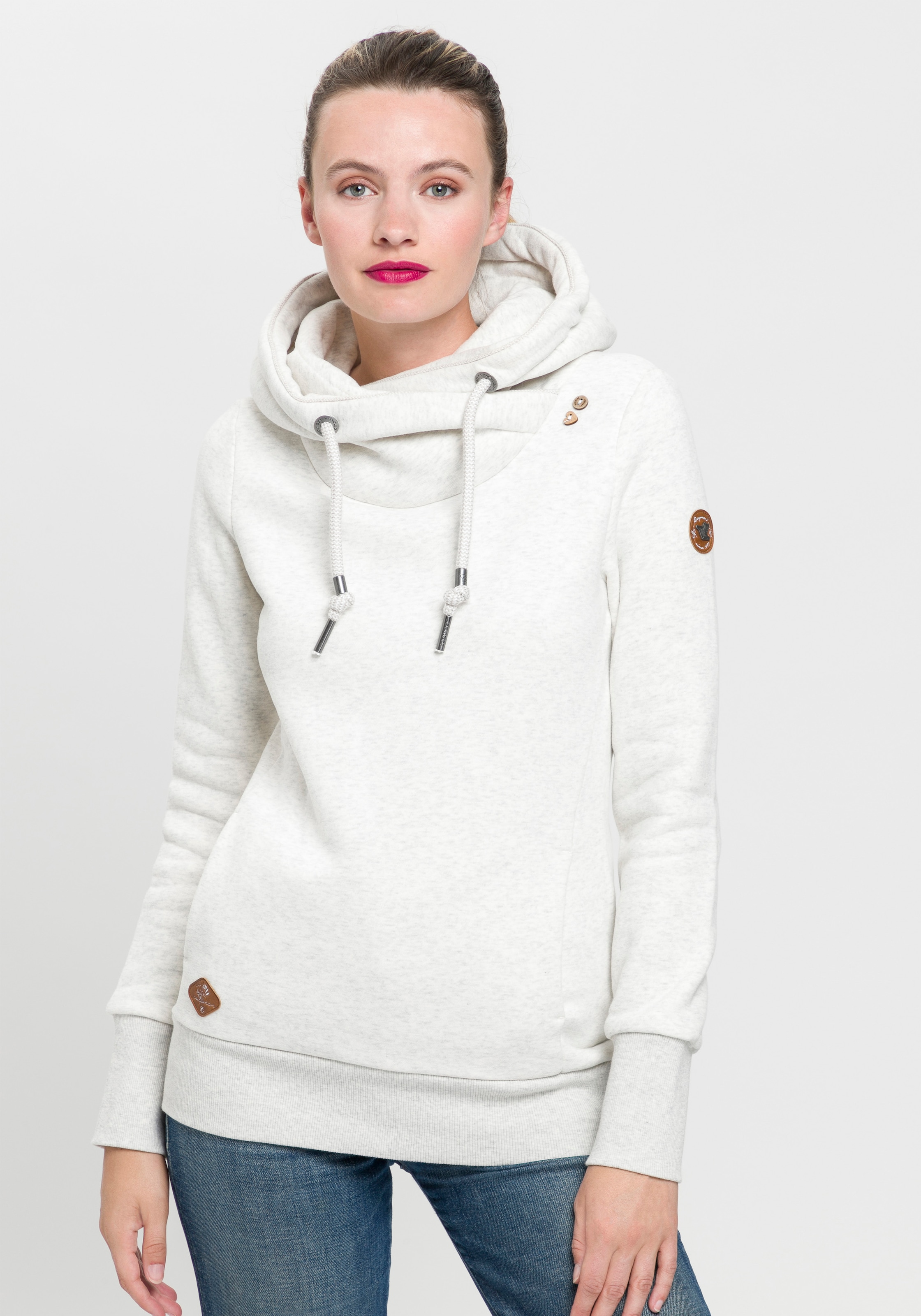 Ragwear Kapuzensweatshirt »GRIPYBUTTON«, Sweater mit rustikalen Kordel-Akzenten