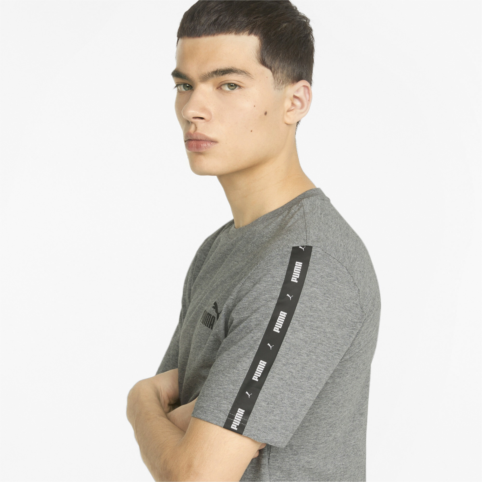 PUMA T-Shirt »Essentials + Herren-T-Shirt mit Logo-Tape« ▷ für | BAUR