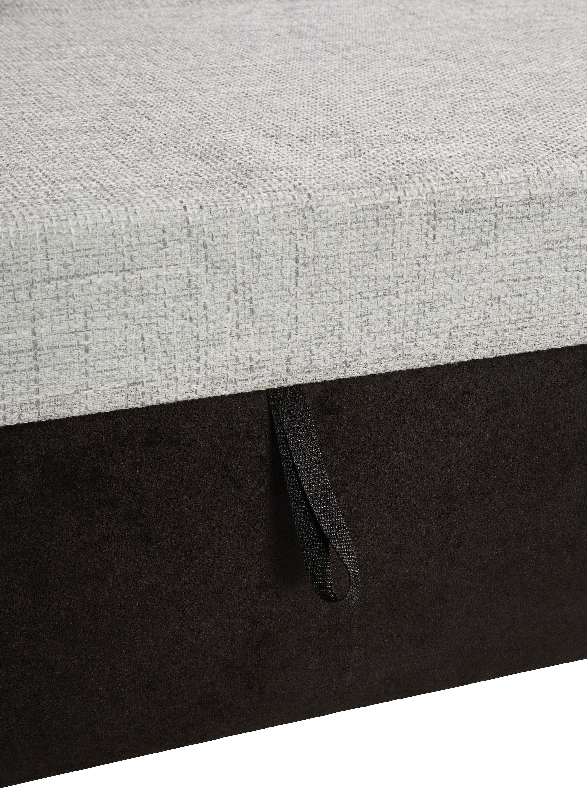DOMO collection Wohnlandschaft »Treviso incl. Zierkissen, moderne Steppung, XXL: B/T/H: 364/201/83 cm«, wahlweise mit Bettfunktion, in vielen Bezugsarten auch in Cord U-Form