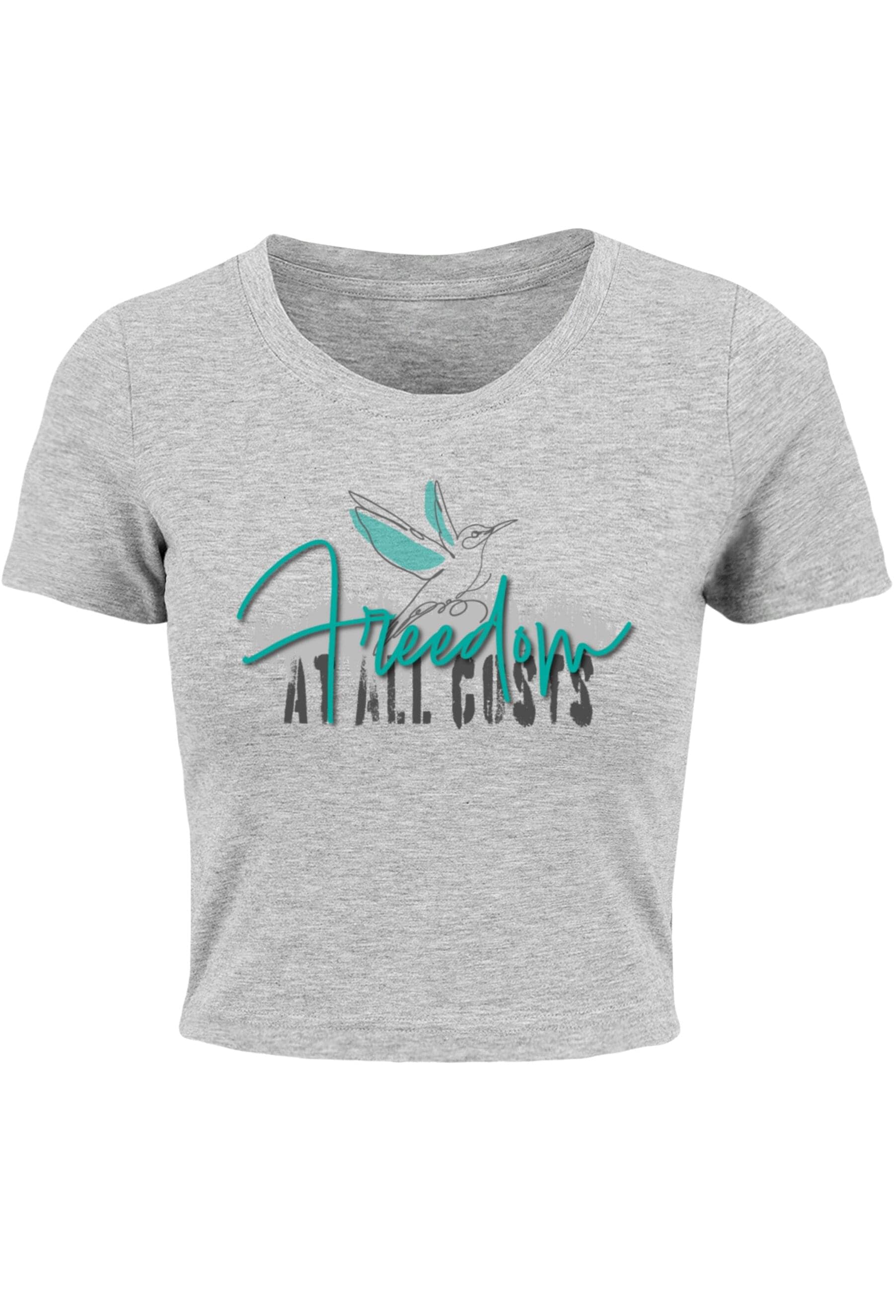 T-Shirt »Merchcode Damen Ladies Freedom At All Costs Cropped Tee«, (1 tlg.)