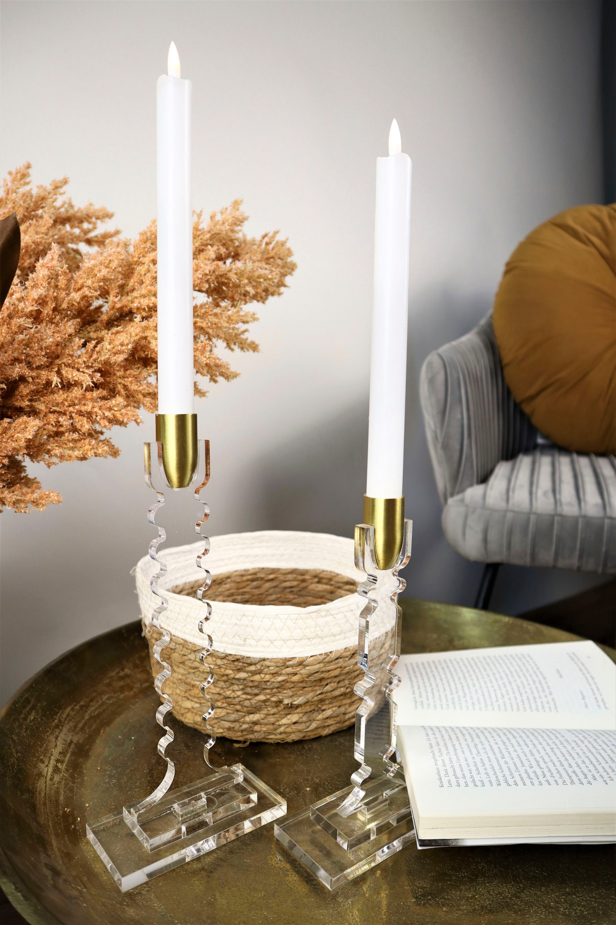 AM Design Kerzenleuchter »Stabkerzenhalter aus Acryl«, (1 St.), Höhe ca. 27  cm bestellen | BAUR | Kerzenständer
