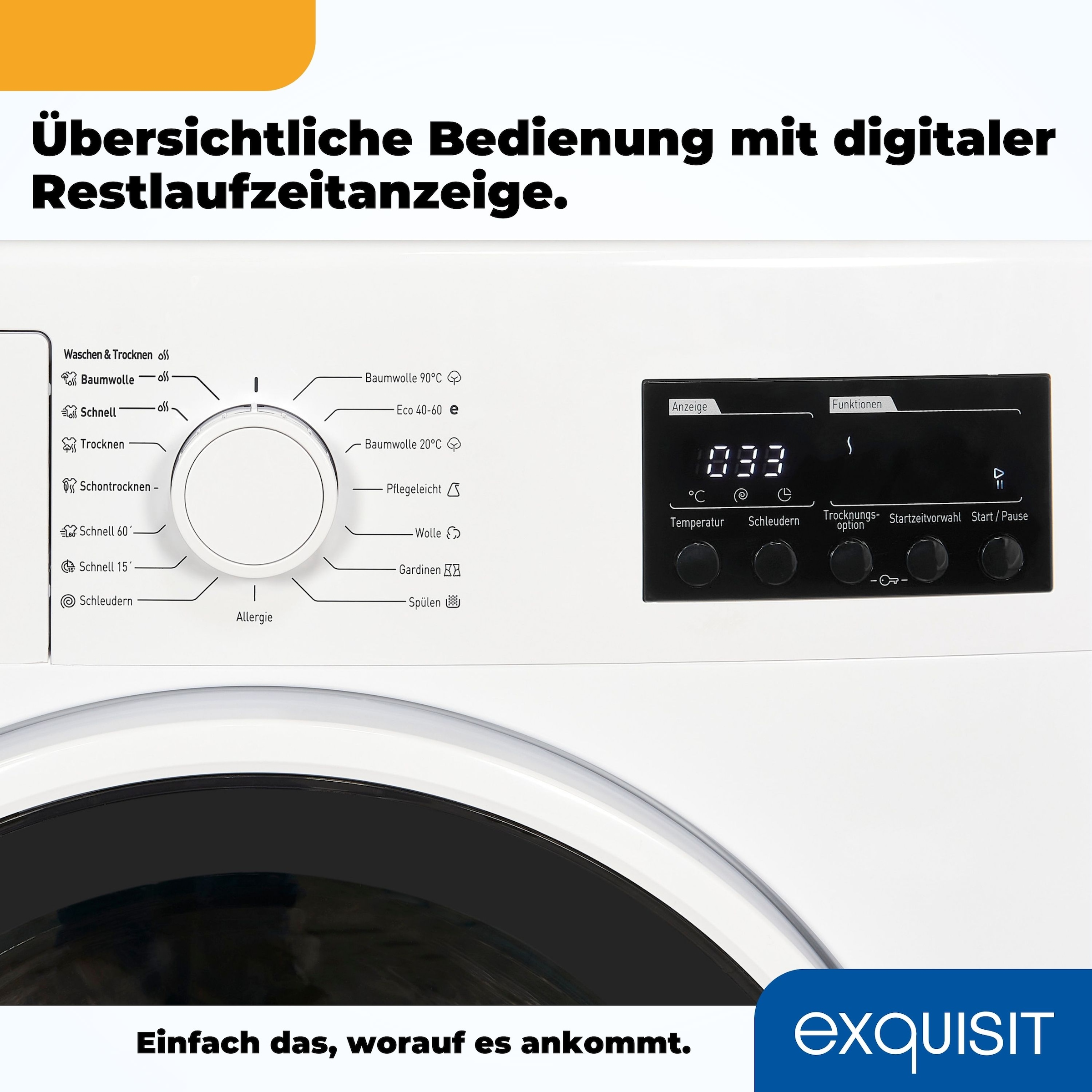 exquisit Waschtrockner »WT8614-060D«, schonende Waschtrommel