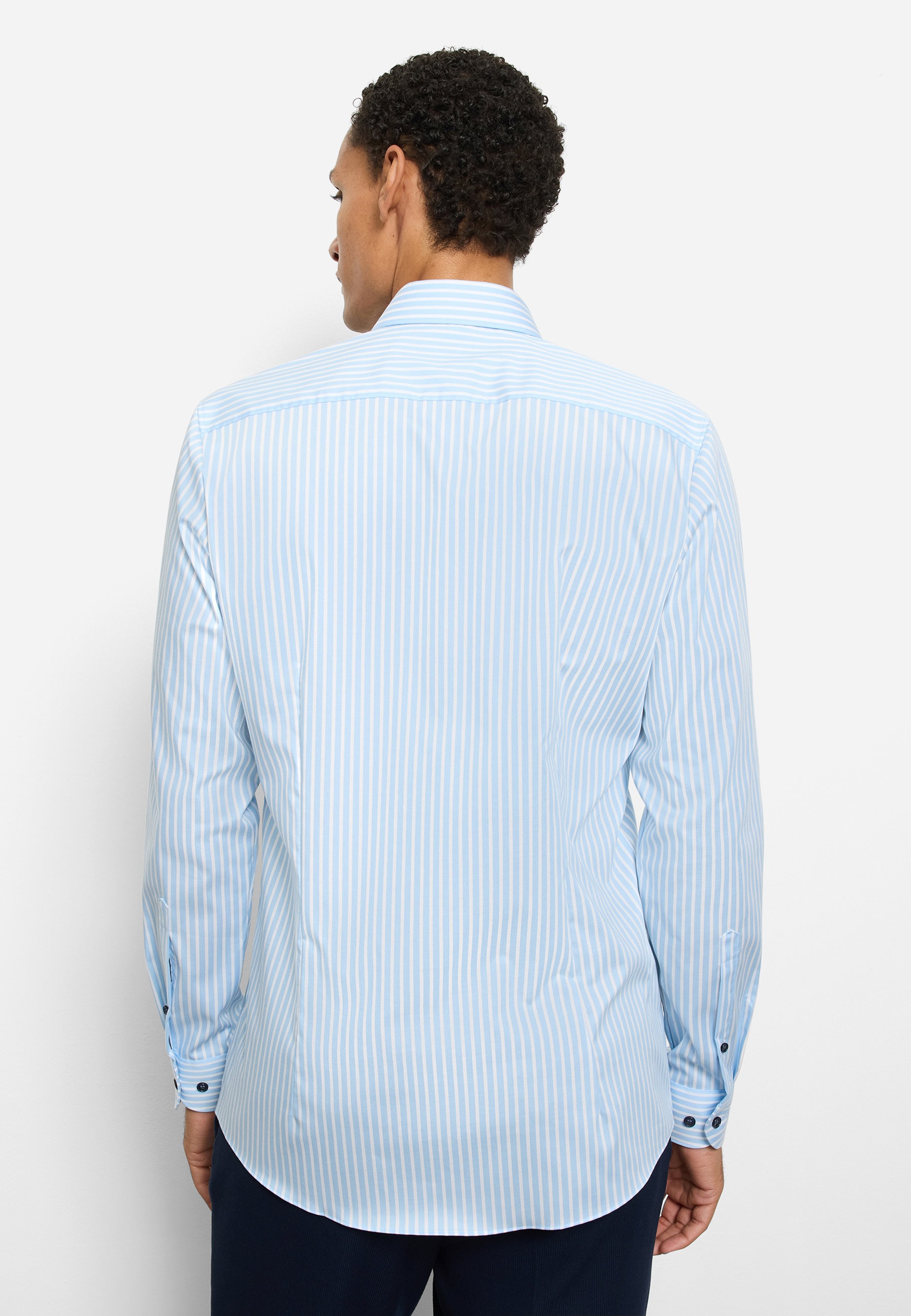 OLYMP Level Five New York Kent Men Shirt Blue 38 6