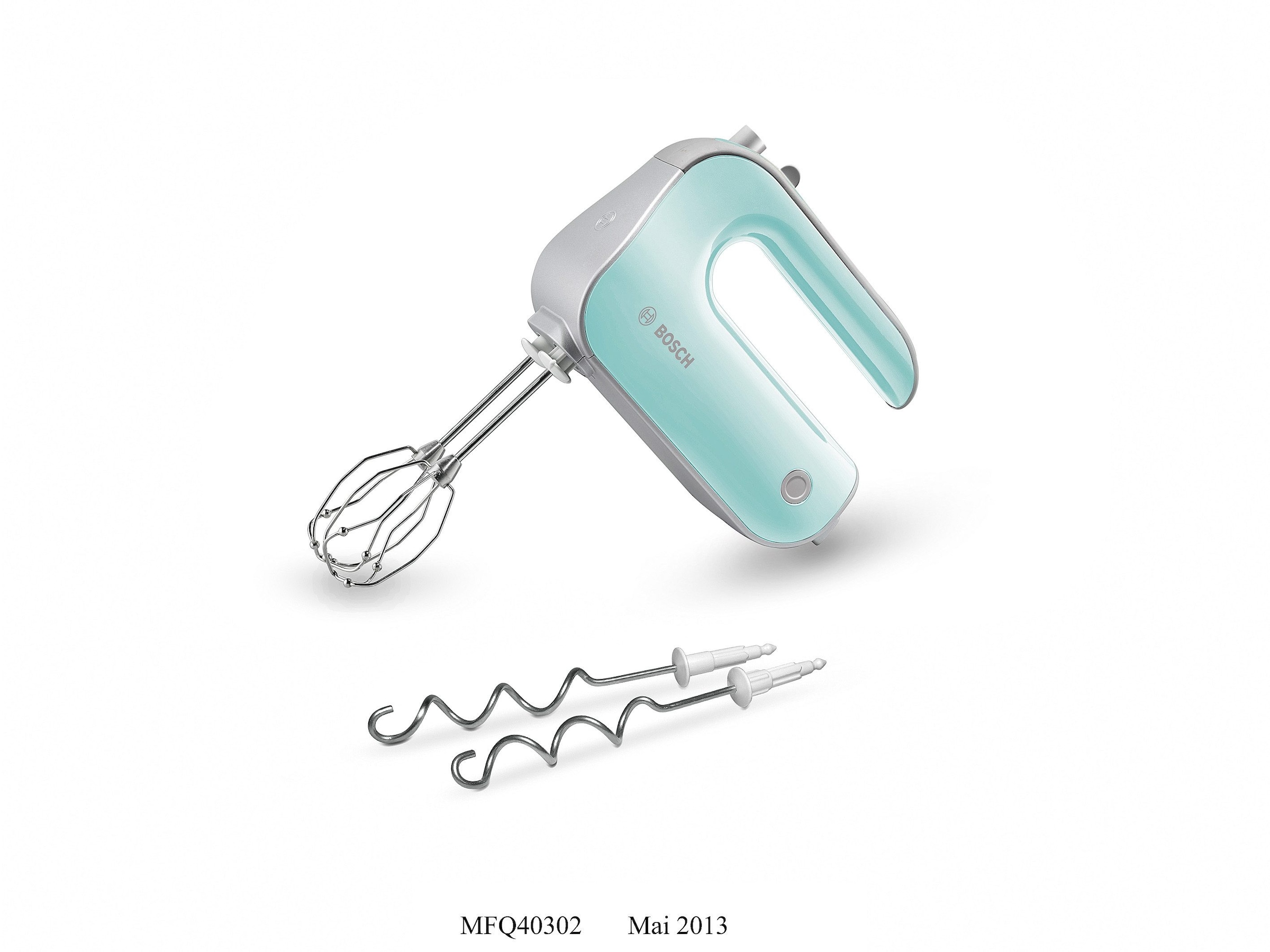 BOSCH Handmixer »Styline MFQ40302, Edelst. Rührbesen/Knethaken, 5 Stufen, türkis«, 500 W, Turbostufe, leichtes Gehäuse, Made in Europe