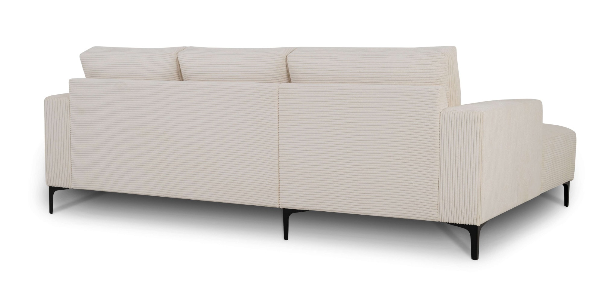 Home affaire Ecksofa »Tournon L-Form, Breite 232 cm, Breitcord« Designsofa im nordischen Stil, Wellenunterfederung, Metallfüße