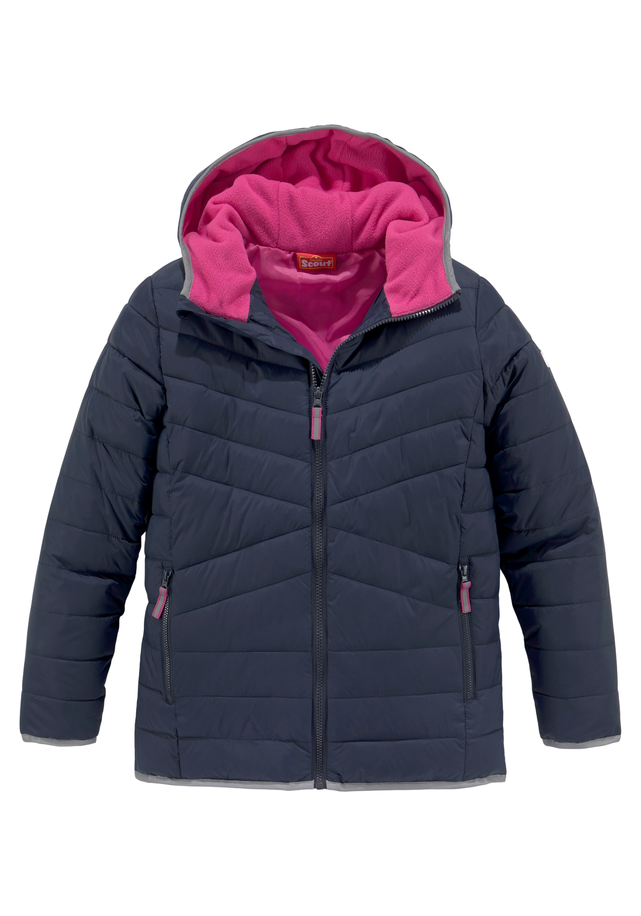 mit »FLUFFY«, | Pipings Steppjacke kaufen Scout mit reflektierenden Kapuze, BAUR