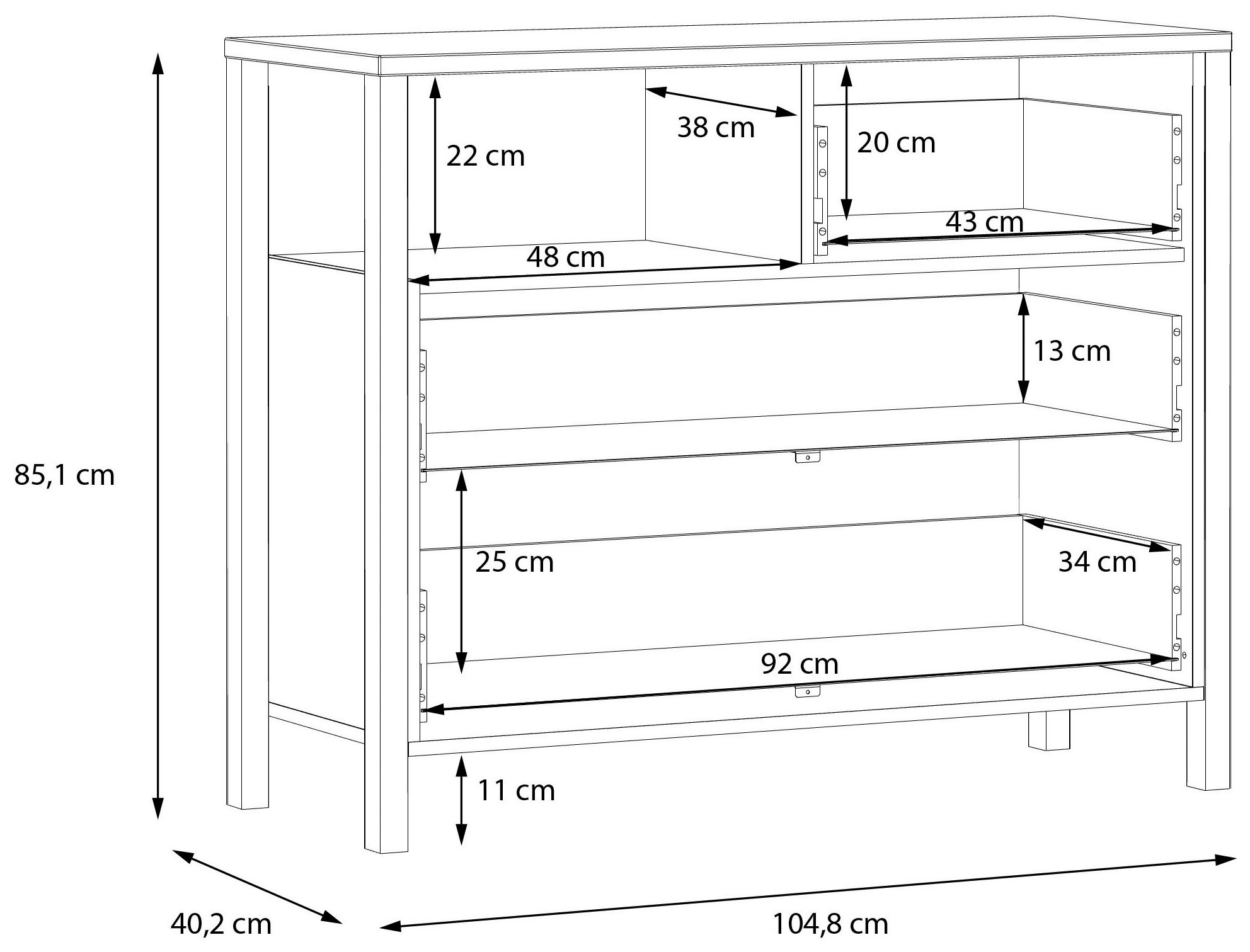 FORTE Kommode »High Rock«
