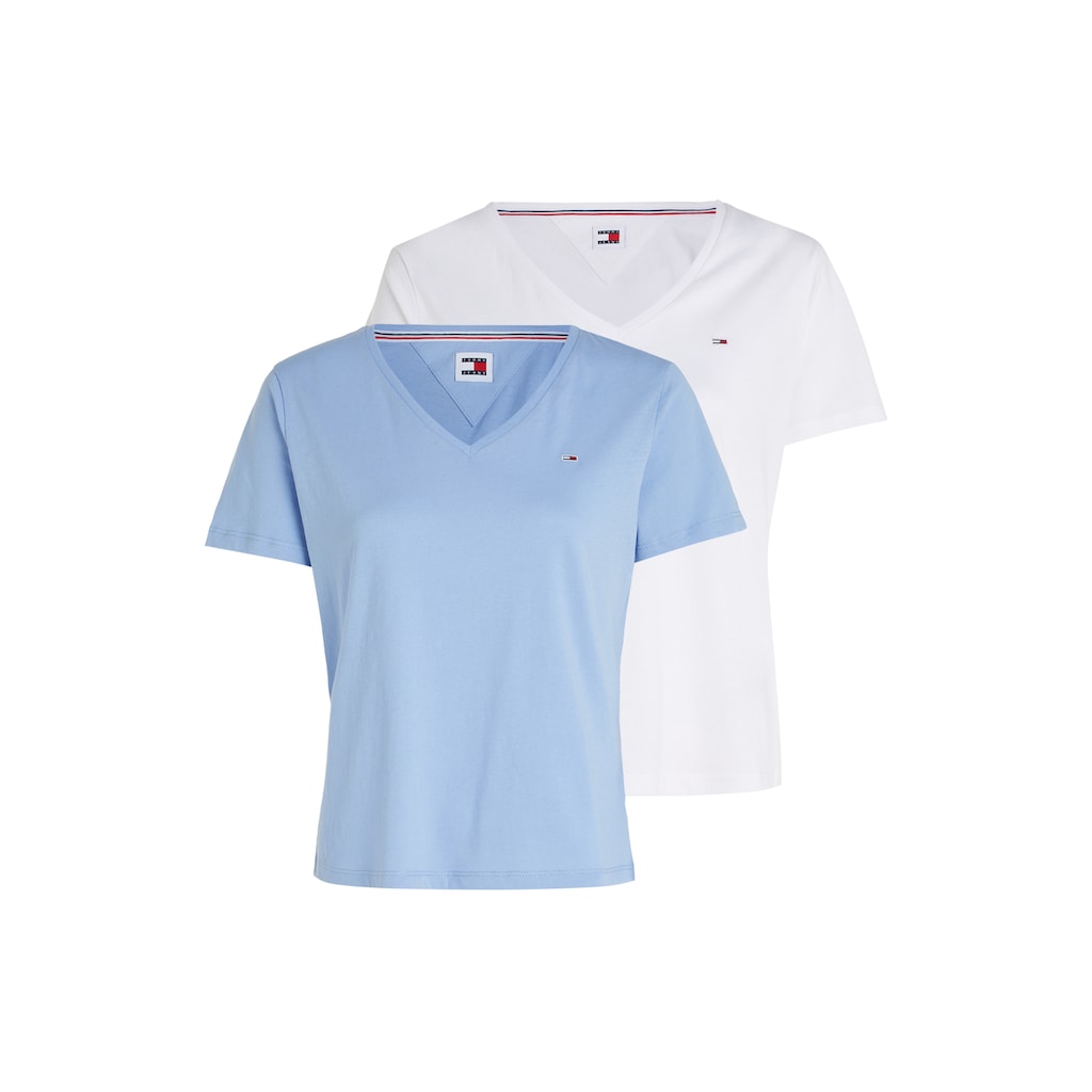 Tommy Jeans V-Shirt »TJW 2PACK SLIM SOFT V NECK TEE«, (Packung, 2 tlg., 2er-Pack)