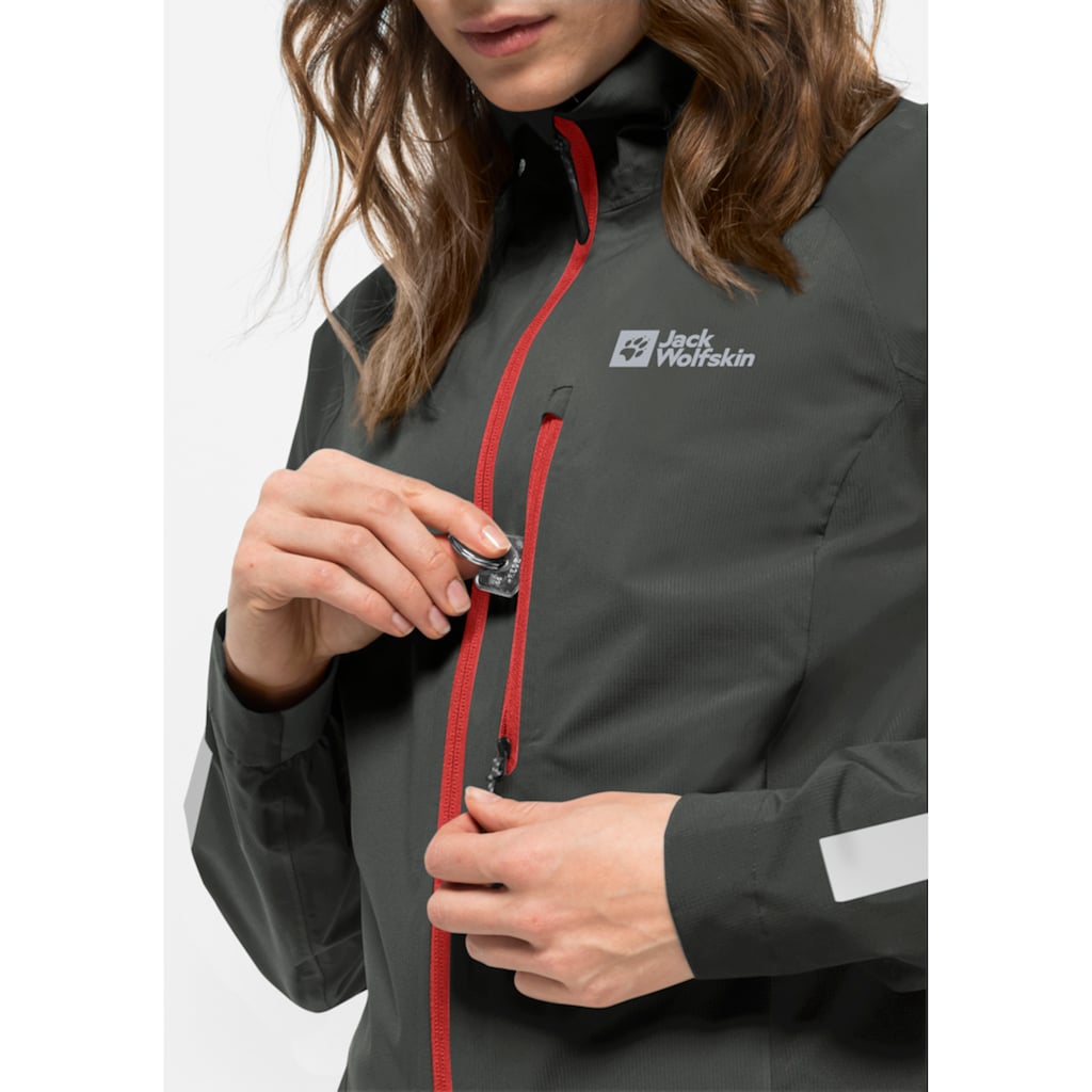 Jack Wolfskin Fahrradjacke »MOROBBIA 2.5L JKT W«, mit Kapuze