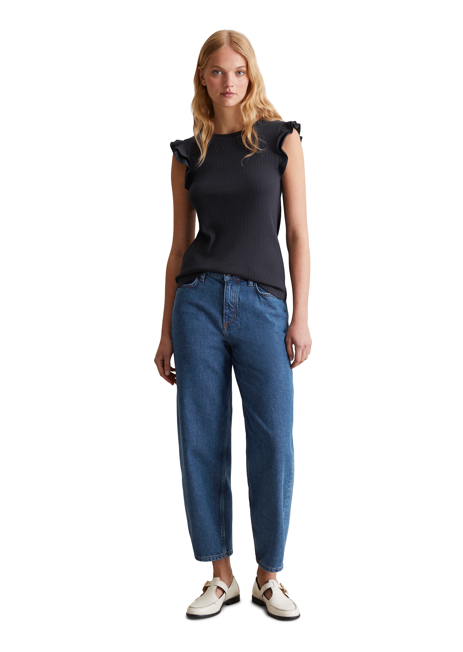 Marc O'Polo DENIM T-Shirt »aus modernem Ribbjersey«