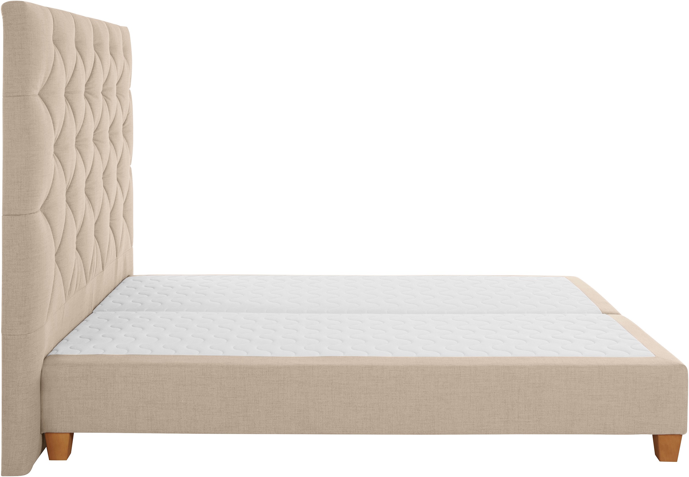 Home affaire Boxspringbett »Harmones hoch« in 3 Breiten, Härtegrad auch im Mix mit je 1 Matratze in H2 und H3