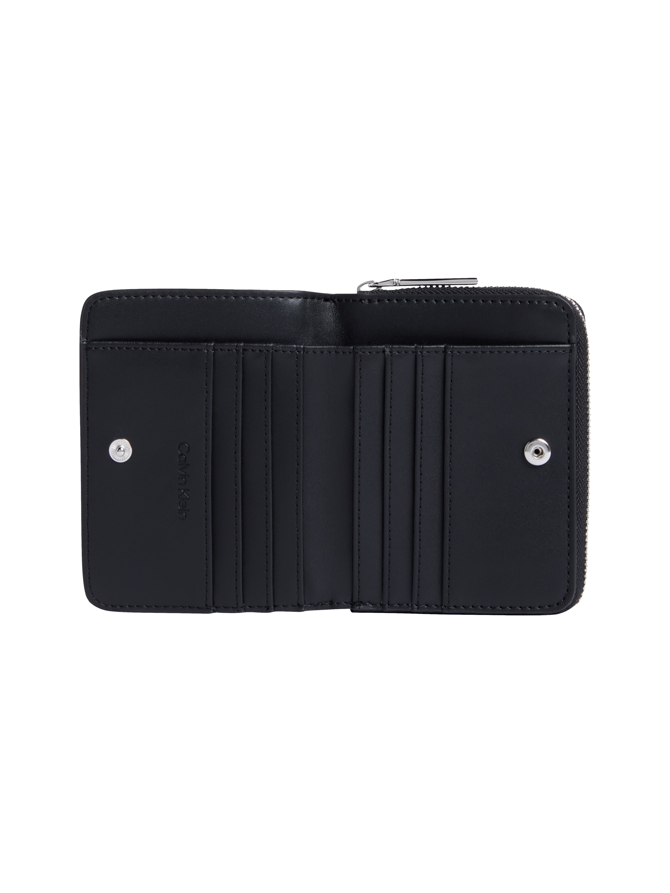 Calvin Klein Geldbörse »CK MUST MD ZIP AROUND W/ FLAP«, Geldbeutel, Damen Portemonnaie mit Logo-Schriftzug