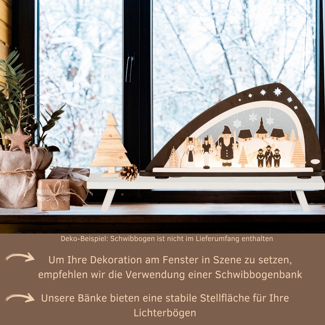 Weigla Schwibbogen-Fensterbank »Weihnachtsdeko«, aus Buchenholz, Tiefe ca. 7,5 cm