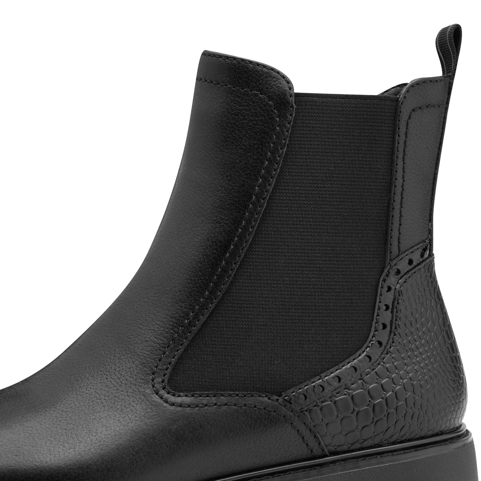 Tamaris Chelseaboots, Blockabsatz, Stiefelette mit Kontrast-Rahmennaht