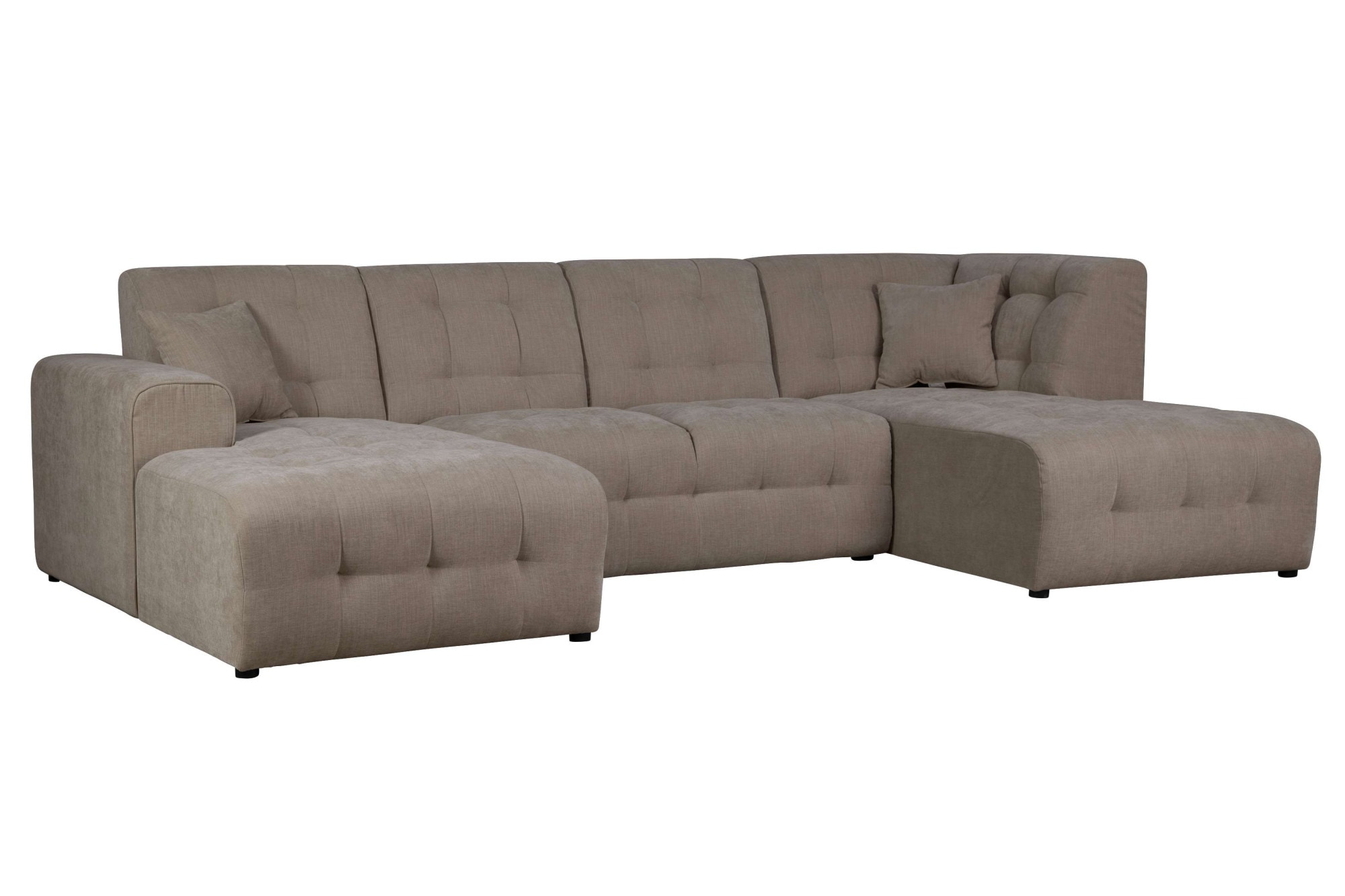Home affaire Wohnlandschaft »Nosia U-Form«, incl. 2 Zierkissen, mit feiner Steppung