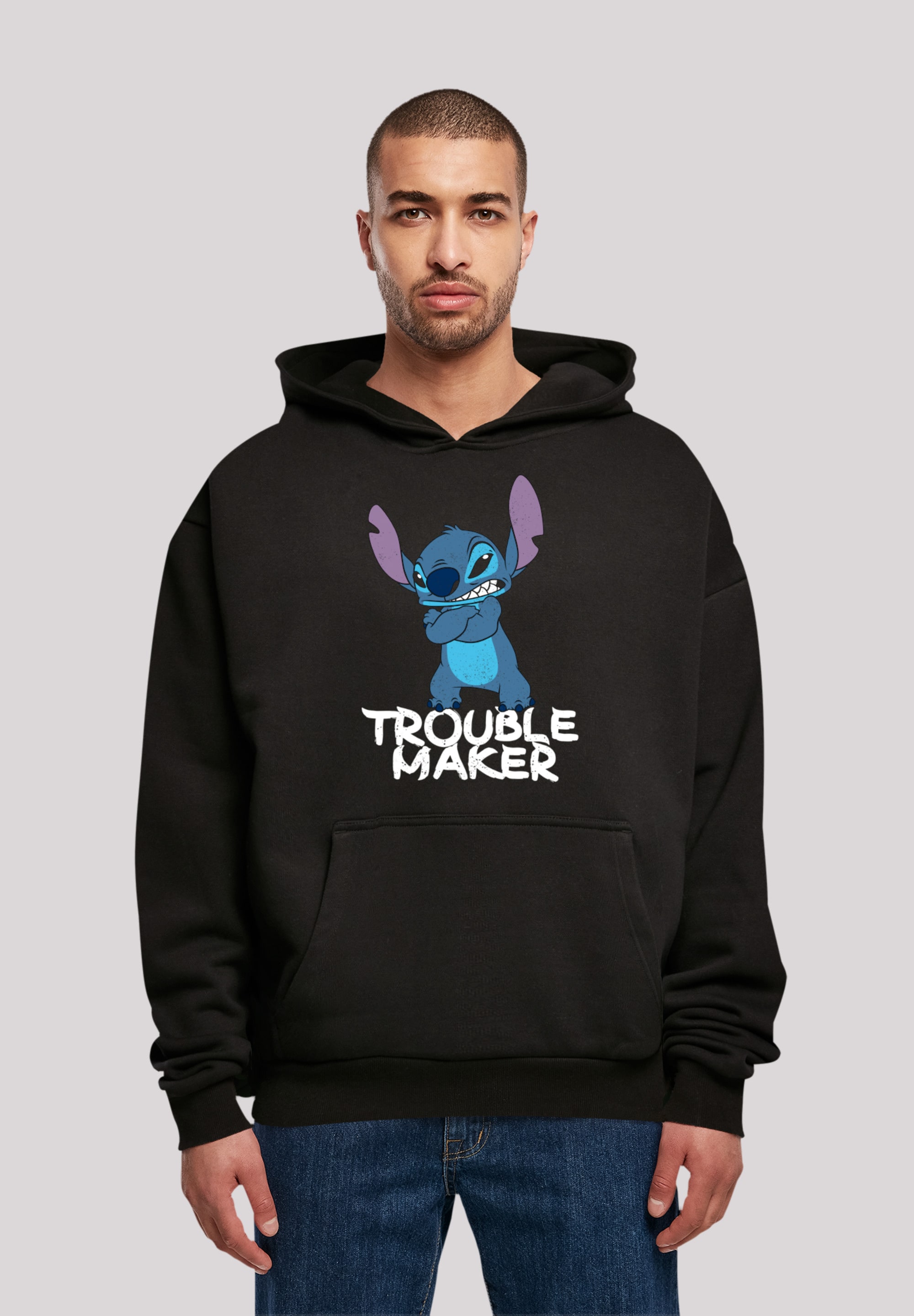 F4NT4STIC Kapuzenpullover »Disney Lilo & Stitch Trouble Maker Hooded Sweater«, Premium Qualität