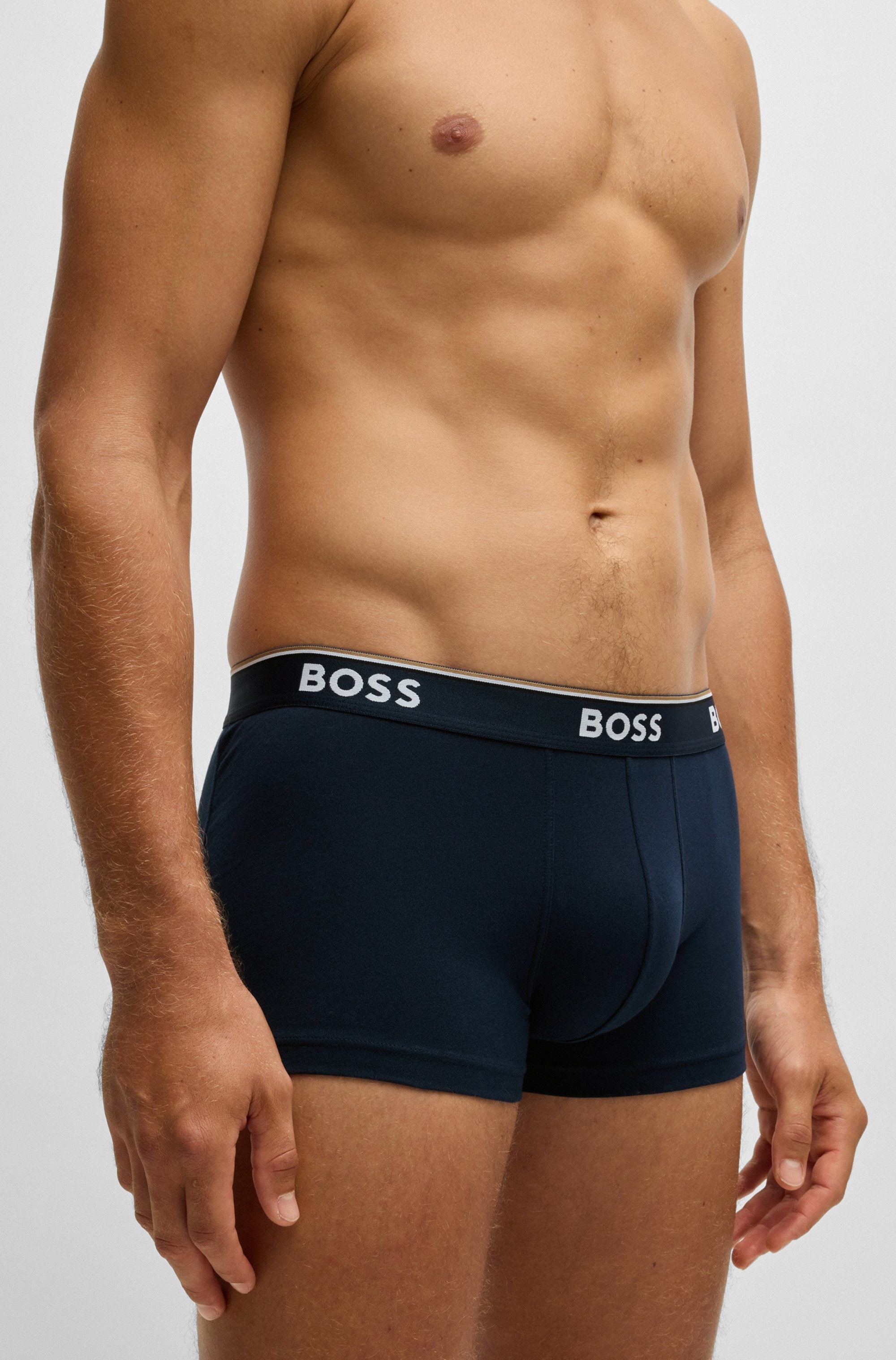 BOSS Boxer, (Packung, 3 St., 3er-Pack), mit BOSS Schriftzug auf dem Bund