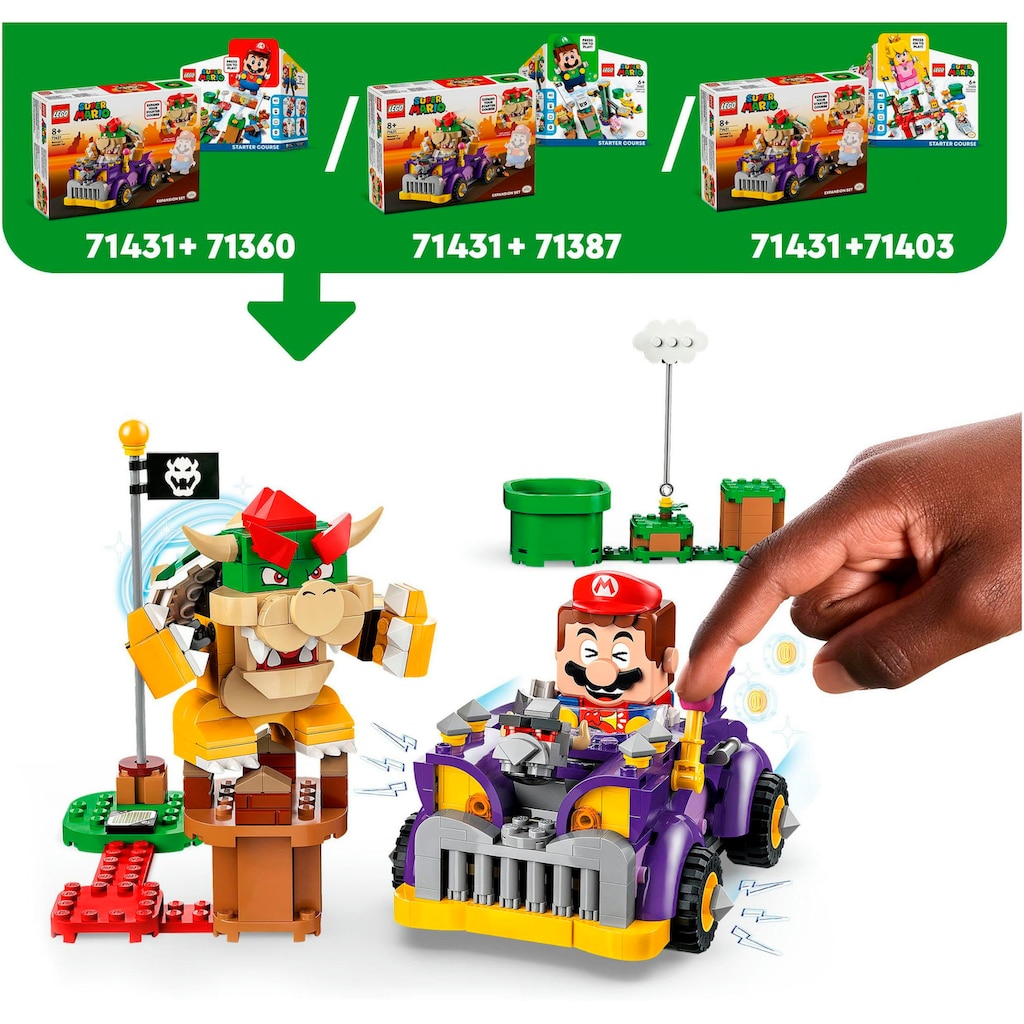 LEGO® Konstruktionsspielsteine »Bowsers Monsterkarre – Erweiterungsset (71431), LEGO Super Mario«, (458 St.)