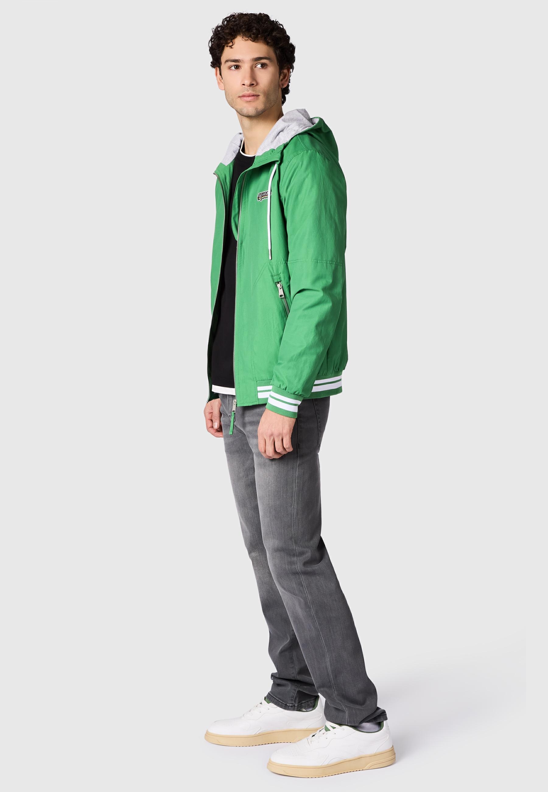 Ragwear Outdoorjacke »Stewan YOUMODO« mit Kapuze leichte Herren Übergangsjacke mitelastischen Bündchen
