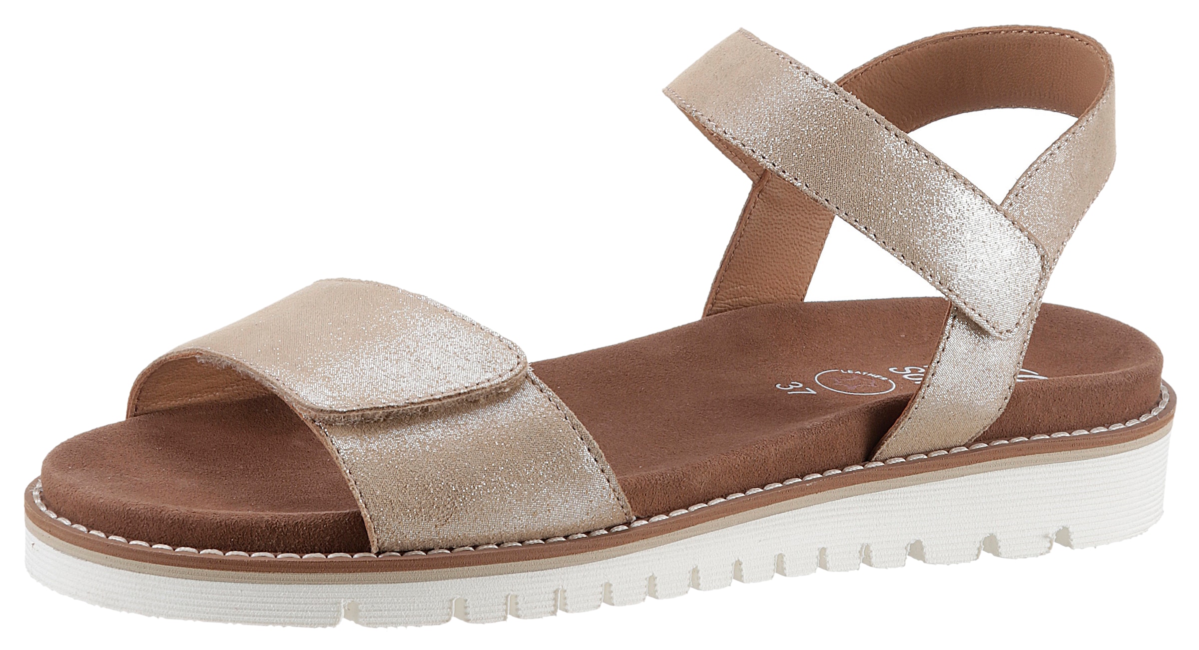 Ara Sandale "KENT", Sommerschuh, Sandalette, Keilabsatz, mit Klettverschlüssen, G-Weite