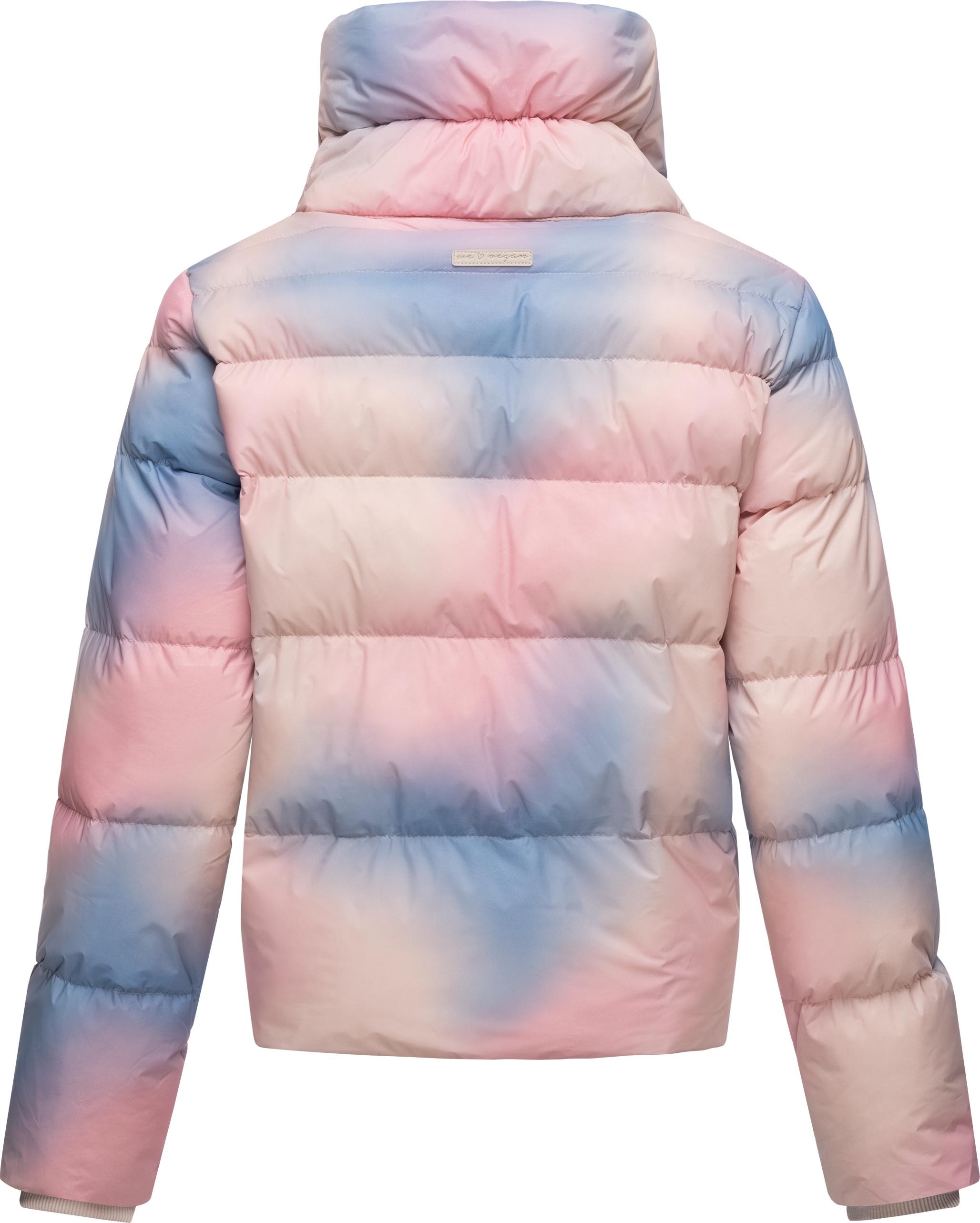Kapuze, Ombre«, kaufen Steppjacke Winter Ragwear stylische, cropped ohne »Lunis | Kurzjacke BAUR