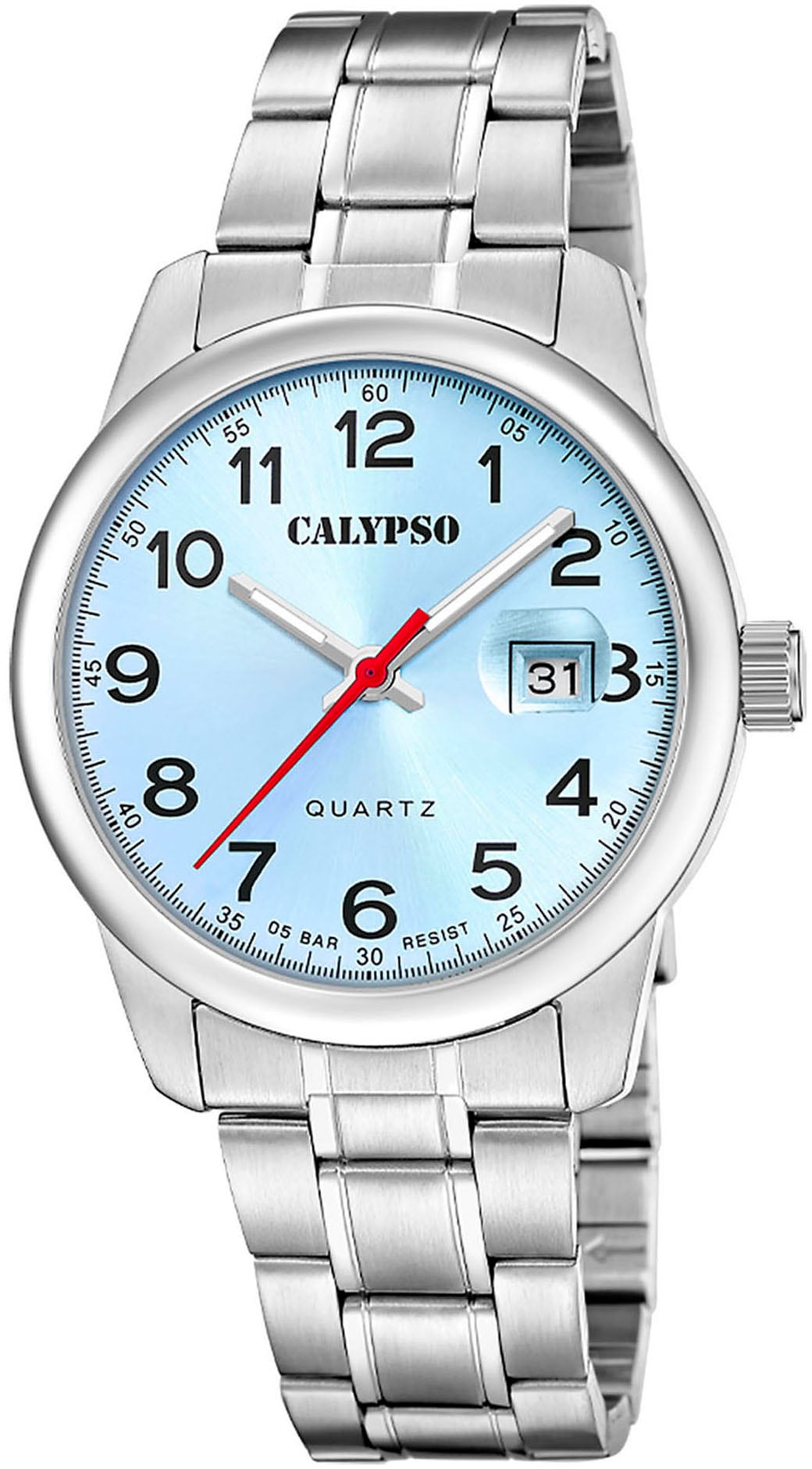 CALYPSO WATCHES Quarzuhr »Basic«, Armbanduhr, Herrenuhr, Edelstahlarmband, analog, Tag