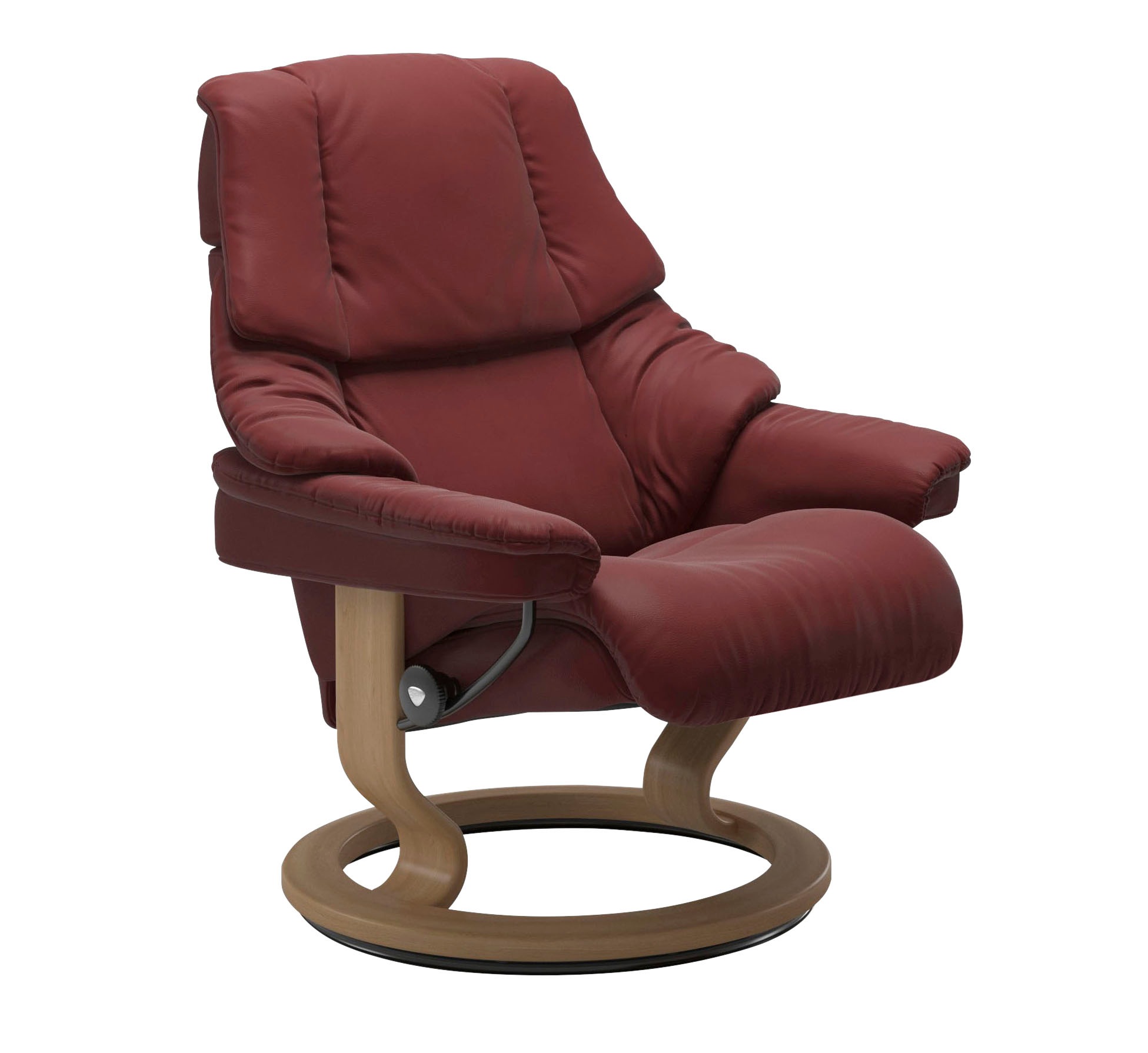 Stressless® Relaxsessel »Reno«, (Set, Relaxsessel mit Hocker), mit Hocker, mit Classic Base, Größe S, M & L, Gestell Eiche