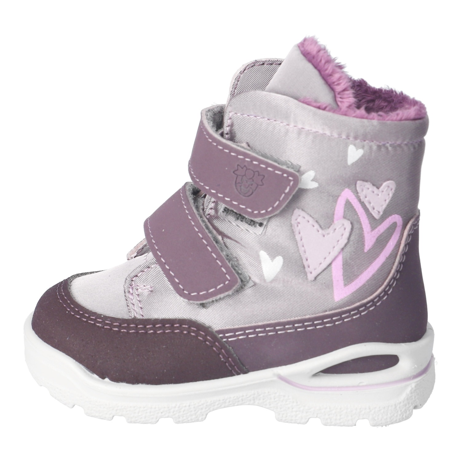 PEPINO by RICOSTA Winterboots »MELINA, WMS: mittel«  Klettboots mit Herzchen-Applikation, Größenschablone zum Download