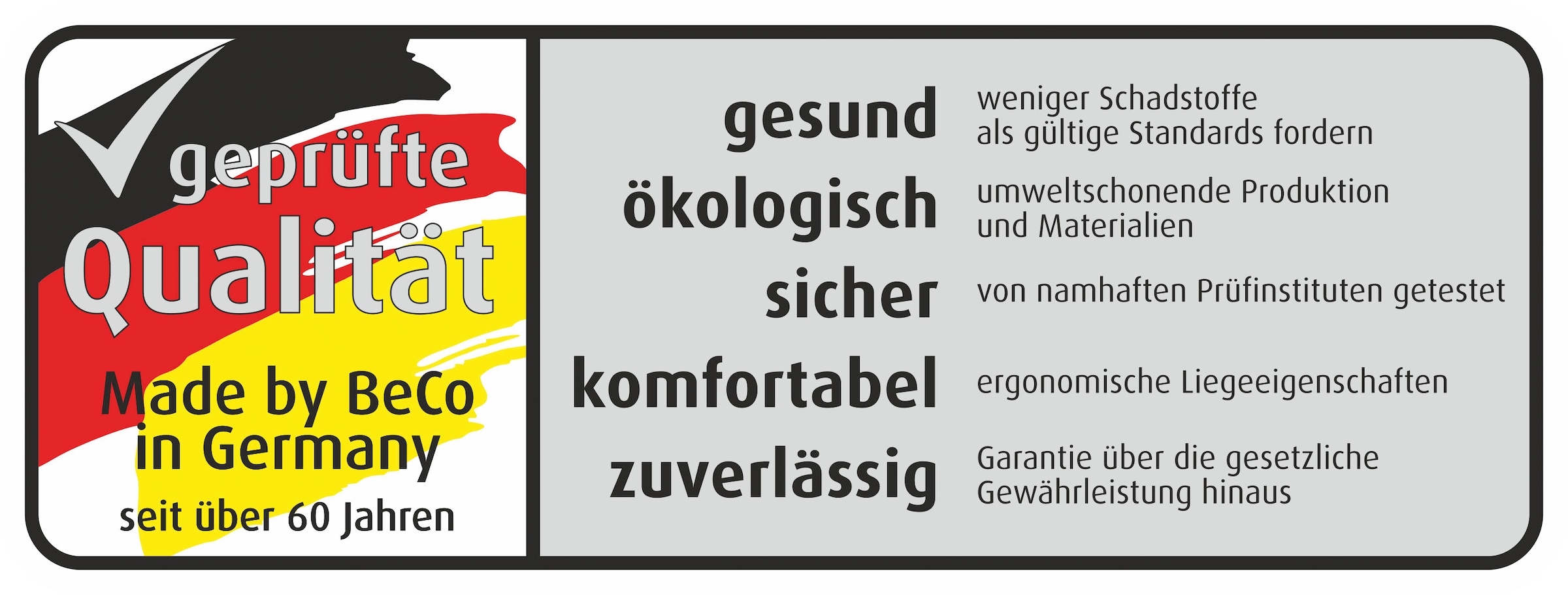 Beco Komfortschaummatratze »Sanicare Luxus & Klima«, 23 cm hoch, Raumgewicht: 28 kg/m³, (1 St.), Top-Hygiene, Komfort und Allergie-Schutz