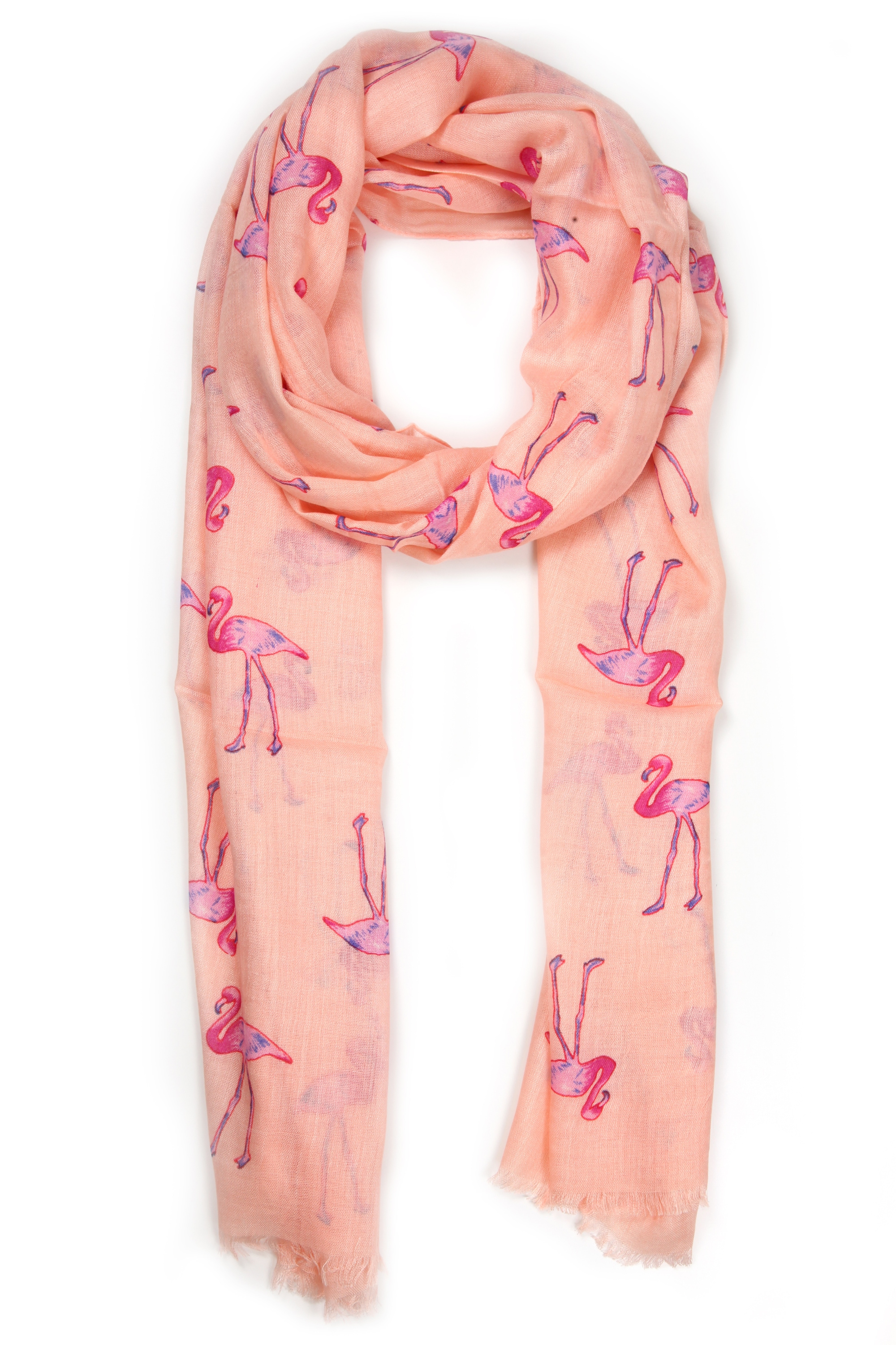 COLLEZIONE ALESSANDRO Modeschal "Vogel", in warmer Farbe mit Flamingo günstig online kaufen