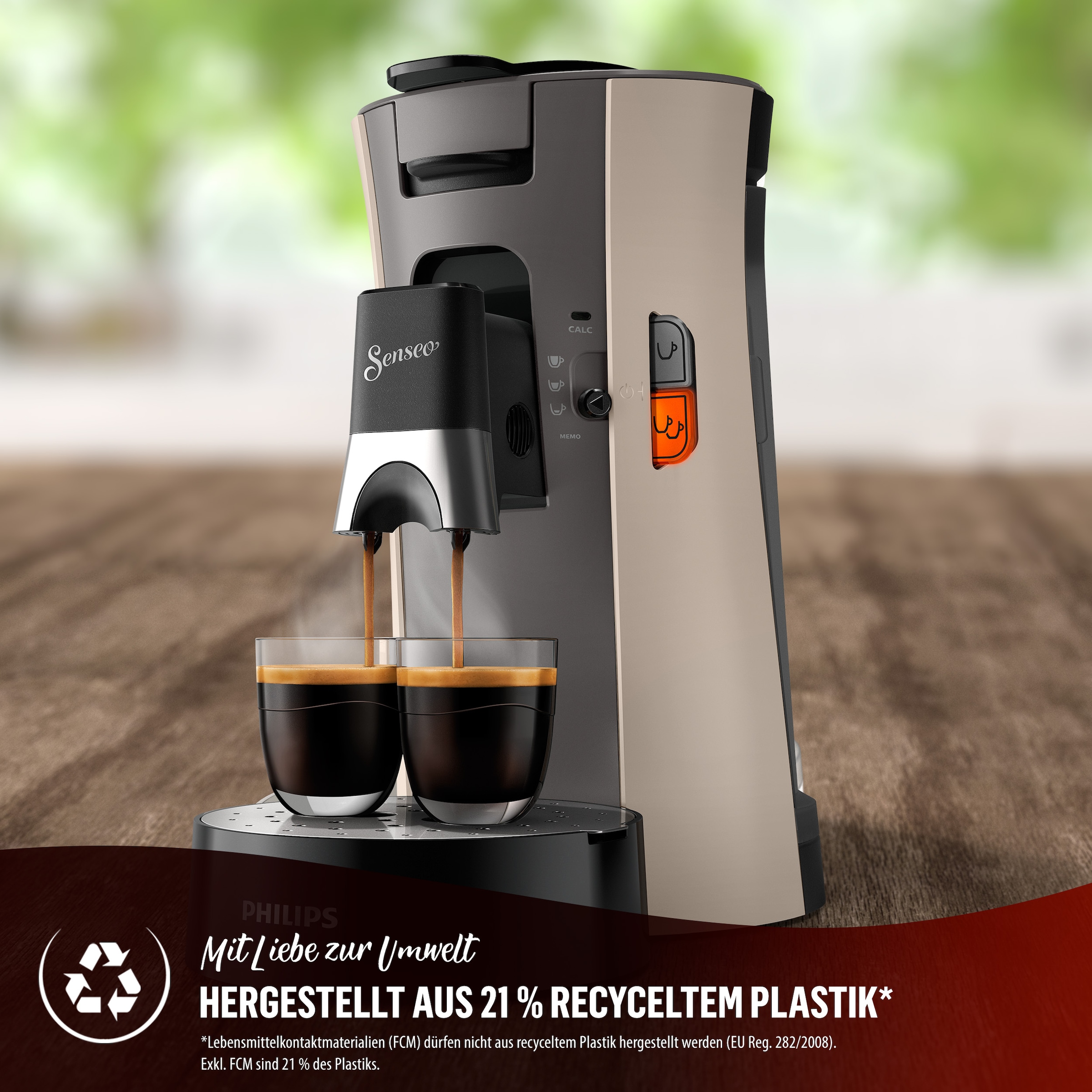 Philips Senseo Kaffeepadmaschine »Select CSA240/30, mit drei Kaffee-Einstellungen«, aus 21% rec. Plastik, Memo-Funktion, inkl. Gratis-Zugabe, Wert 14€ UVP