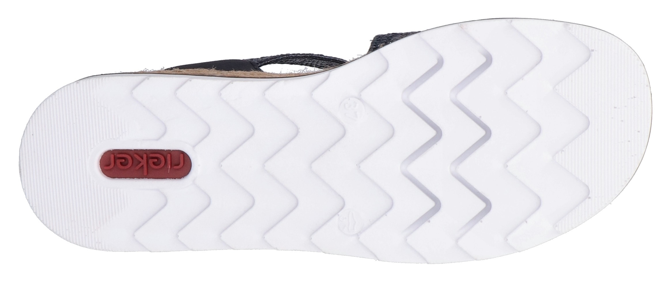 Rieker Keilsandalette, Riemchensandale, Sommerschuh, Urlaubschuh mit Klettriemchen