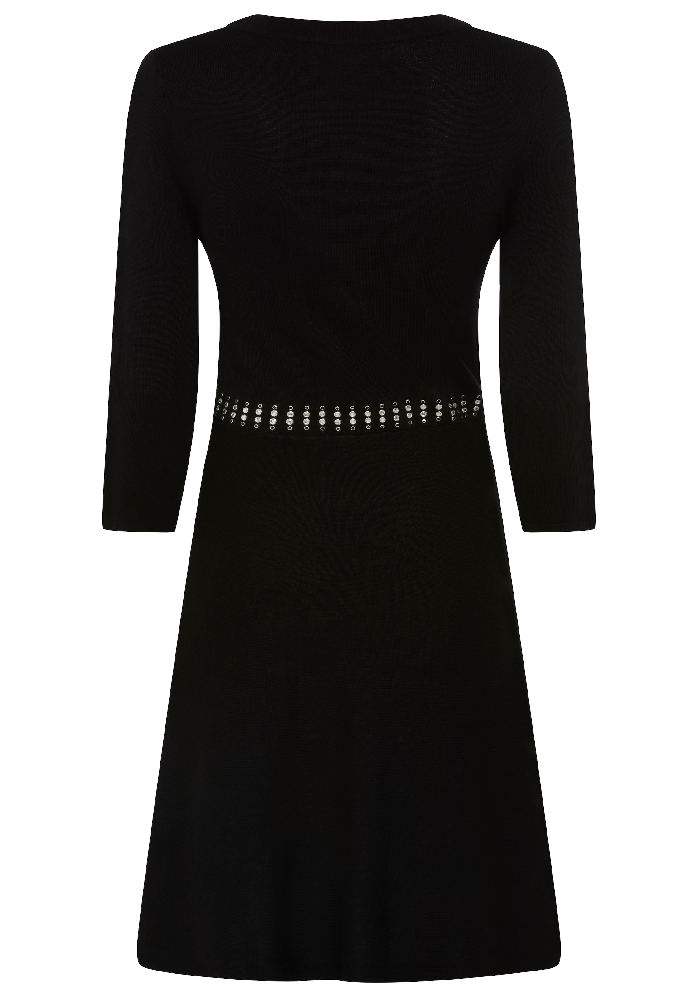 Melrose Strickkleid feminines Mini Kleid mit ausgestelltem Rock und V-Neck