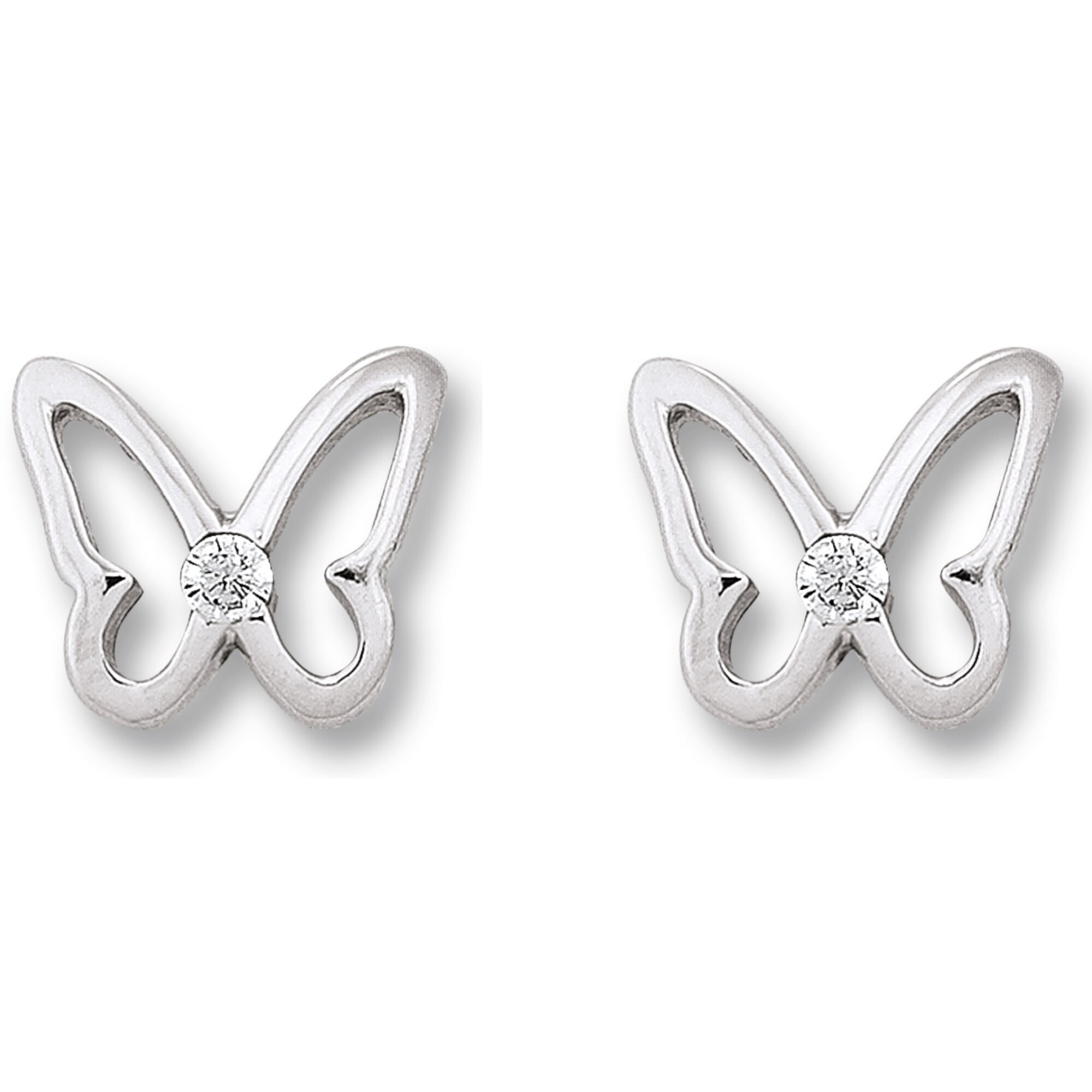 ONE ELEMENT Paar Ohrstecker »Zirkonia Schmetterling Ohrringe Ohrstecker aus 925  Silber« Damen Silber Schmuck Schmetterling