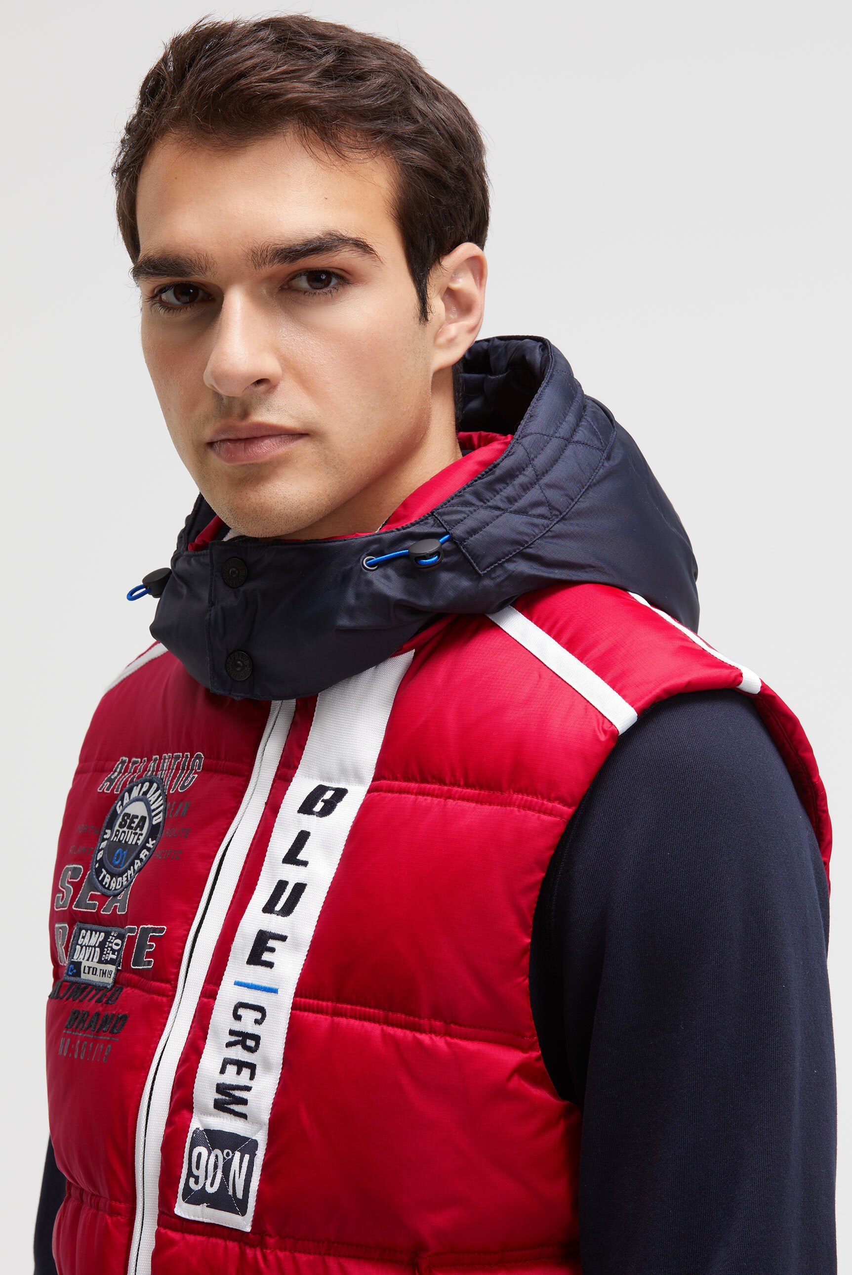 CAMP DAVID Steppweste mit Brusttasche