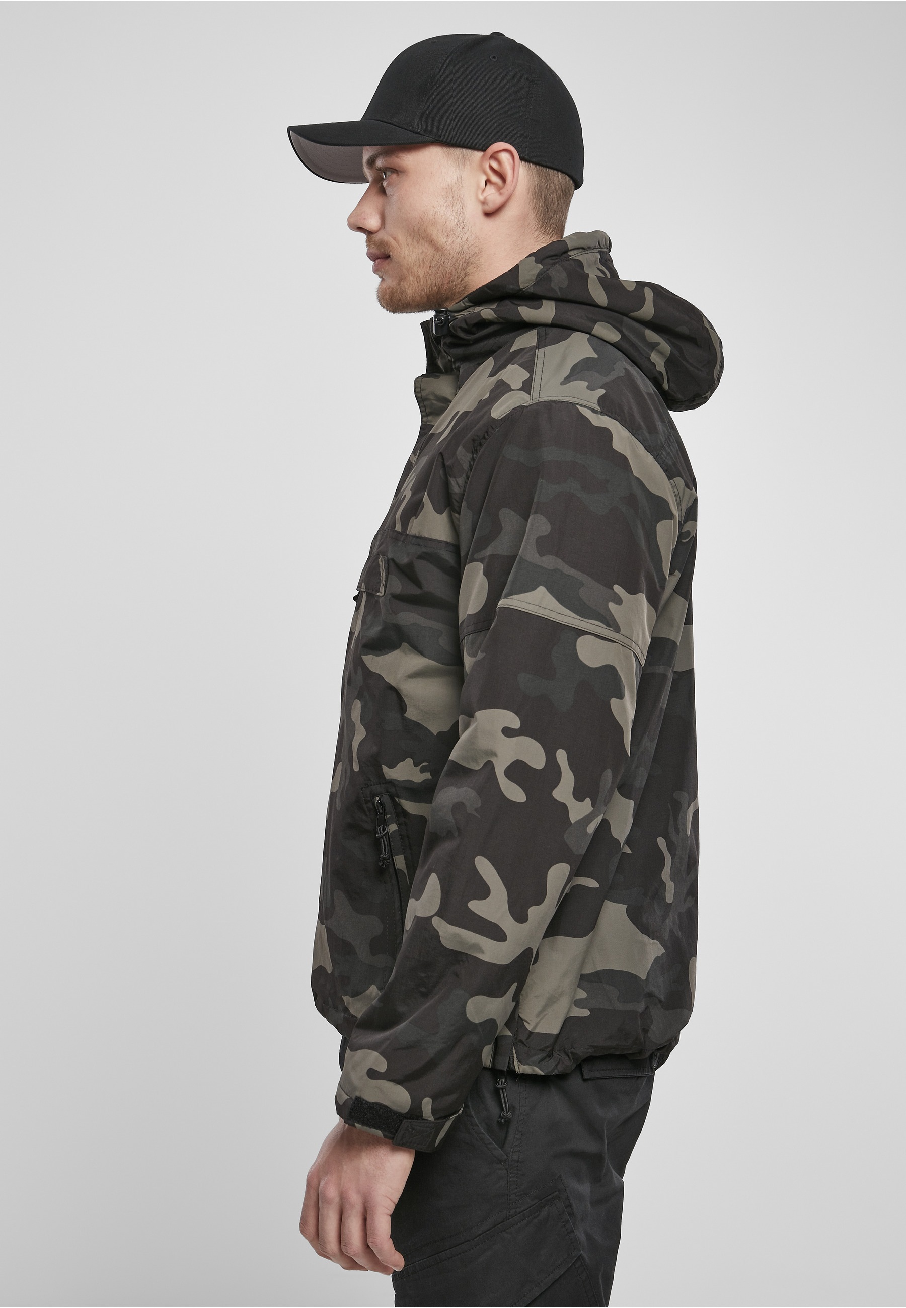 Brandit Anorak »Brandit Herren Fleece Pull Over Windbreaker« 1 Stk. tlg. mit Kapuze